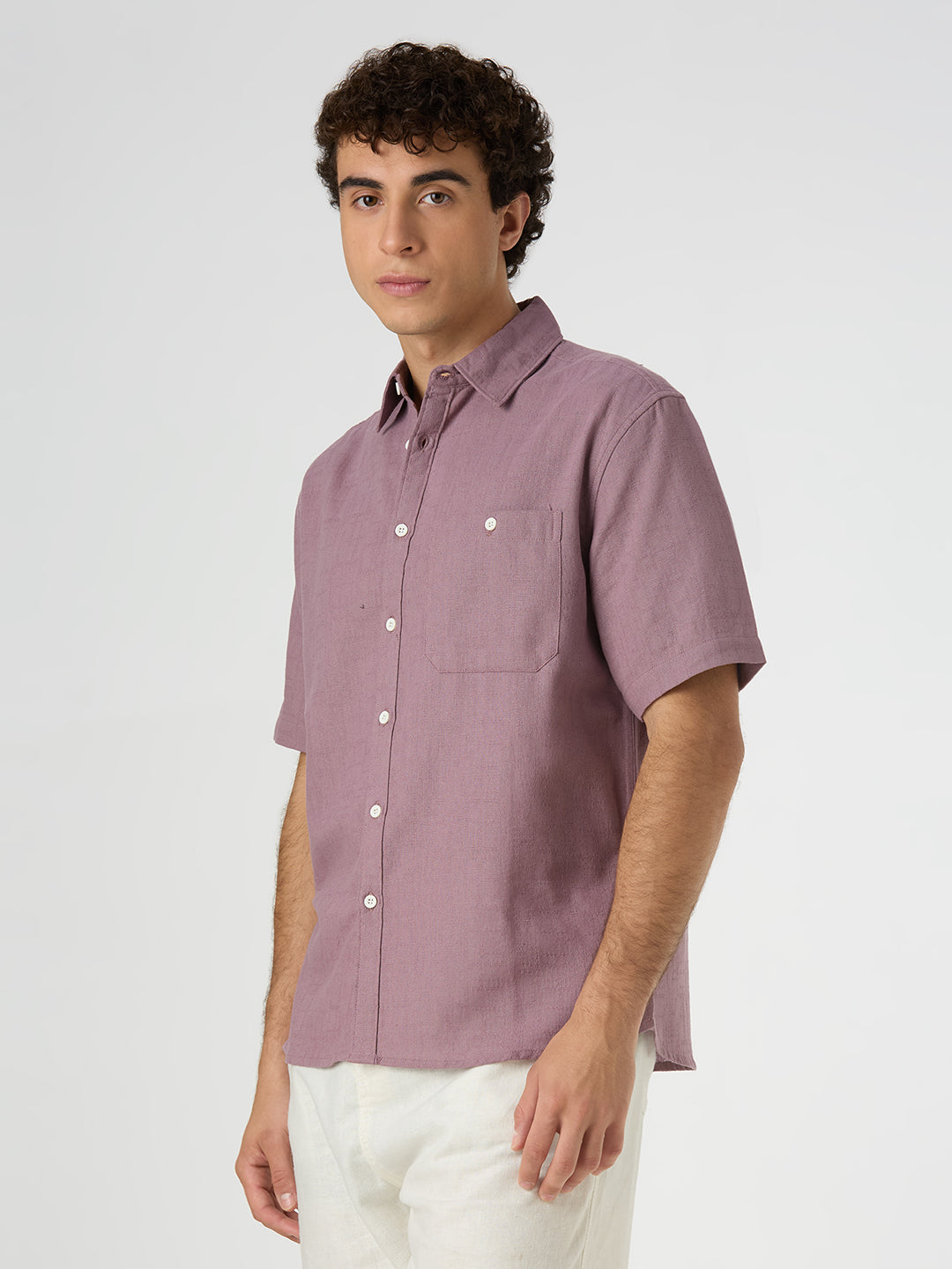 Crackle Half-Sleeves shirt - Dessert Rose