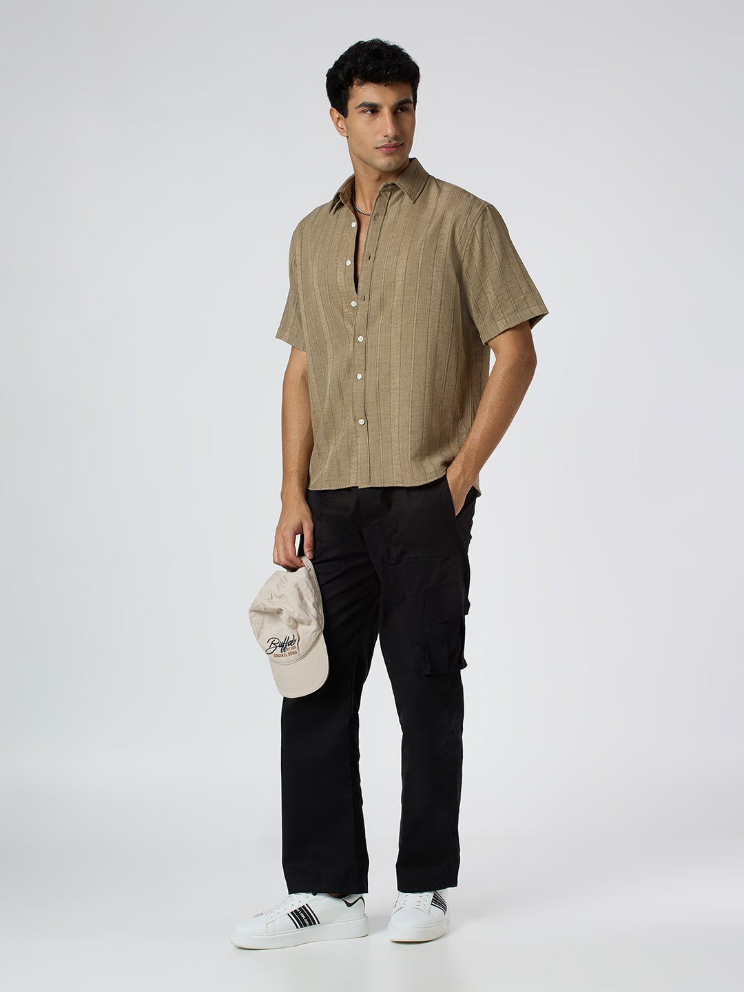 Gridplay Half-Sleeves Striped shirt - Dark Brown