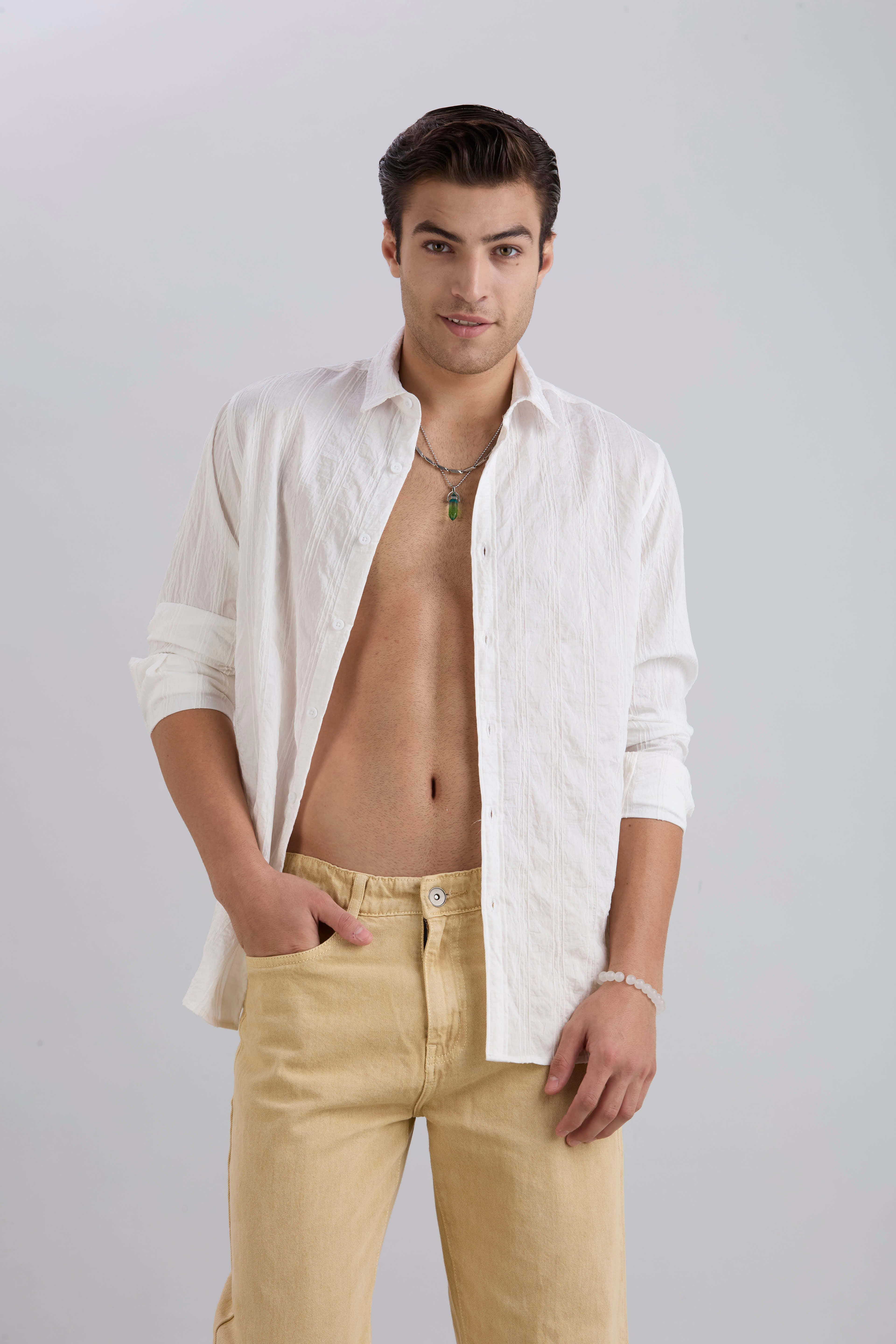 Crux Textured Shirt - White