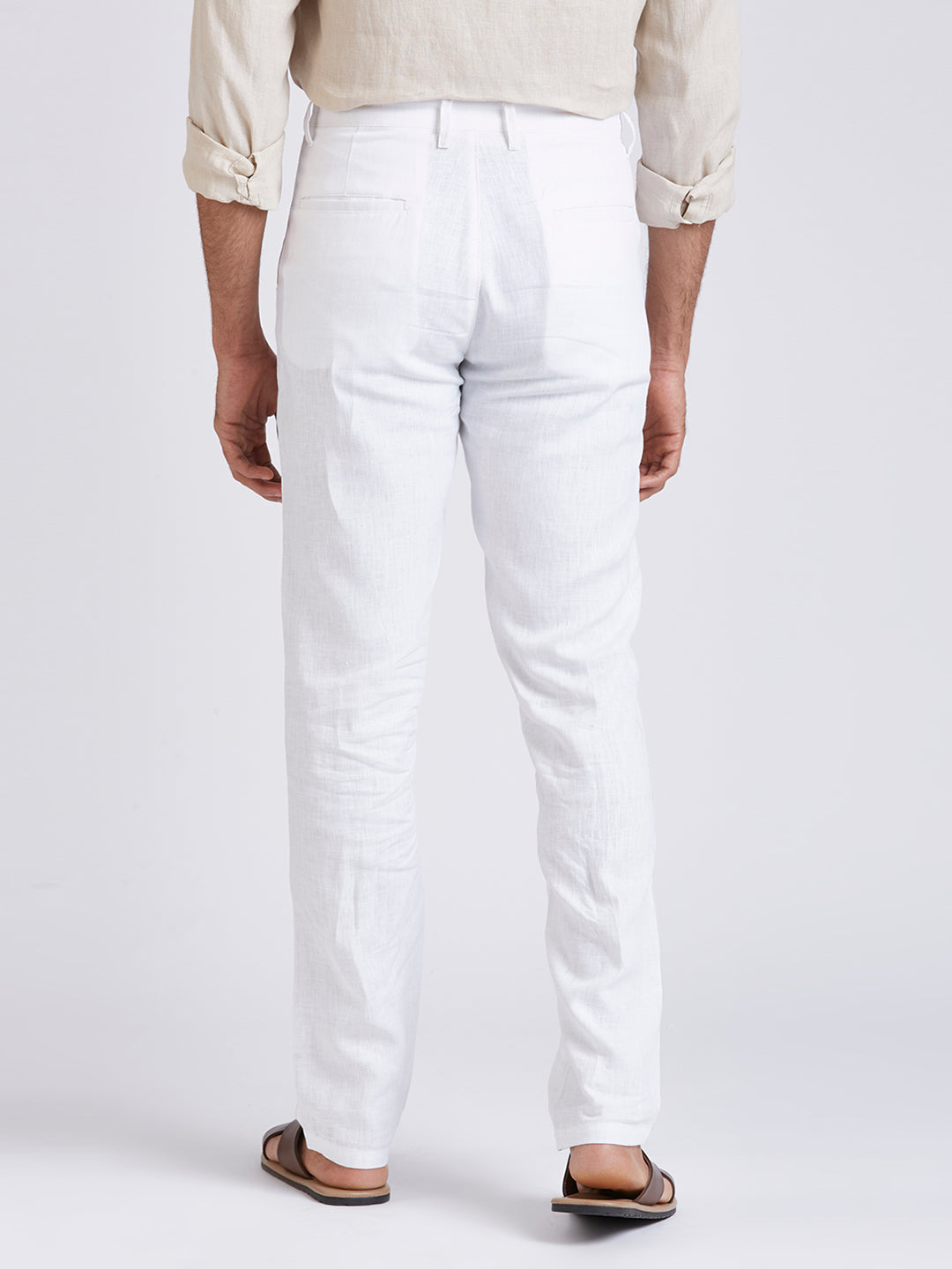 SWAN - PURE LINEN PANTS - WHITE