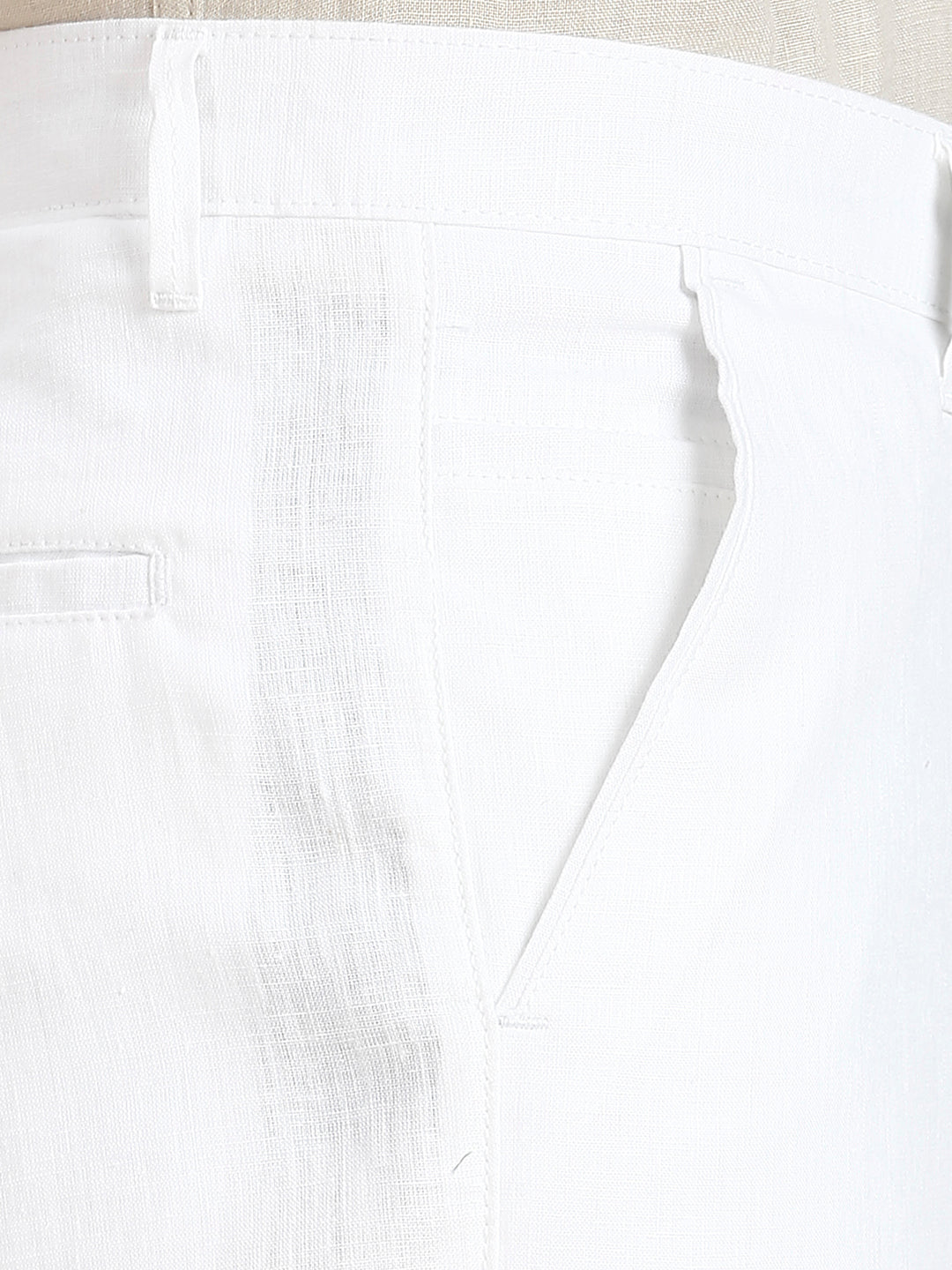SWAN - PURE LINEN PANTS - WHITE