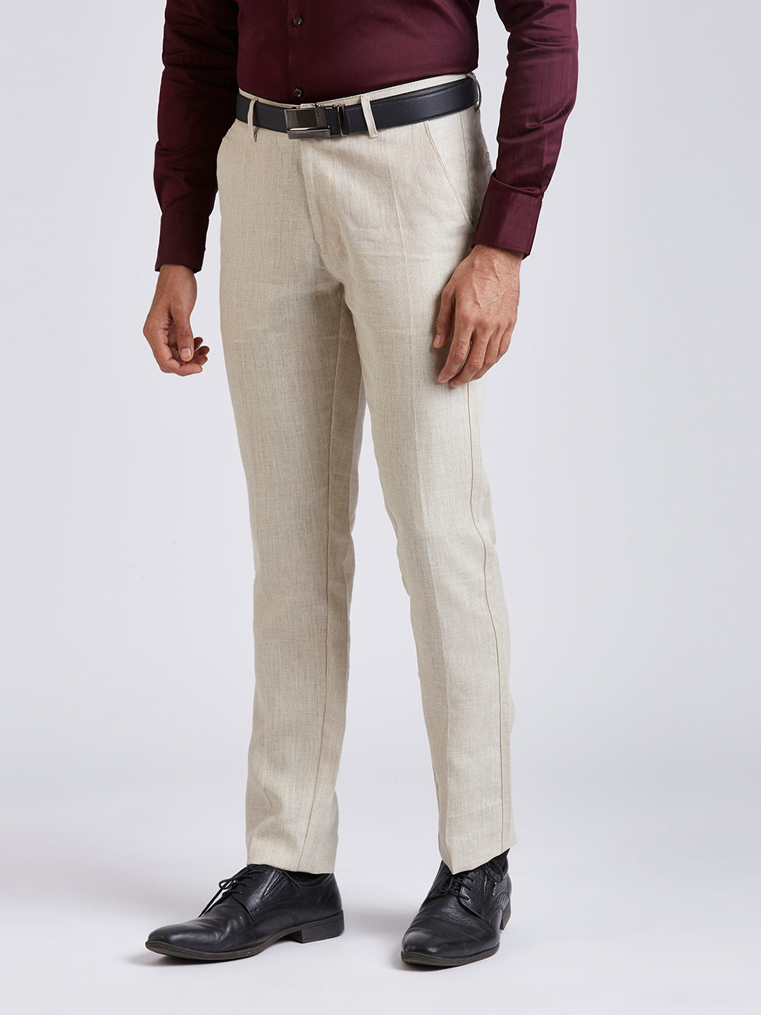 SHIK - PURE LINEN PANTS -KHAKHI