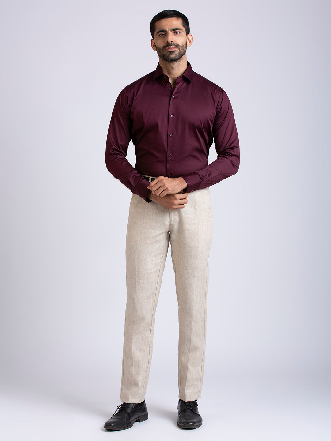 SHIK - PURE LINEN PANTS -KHAKHI