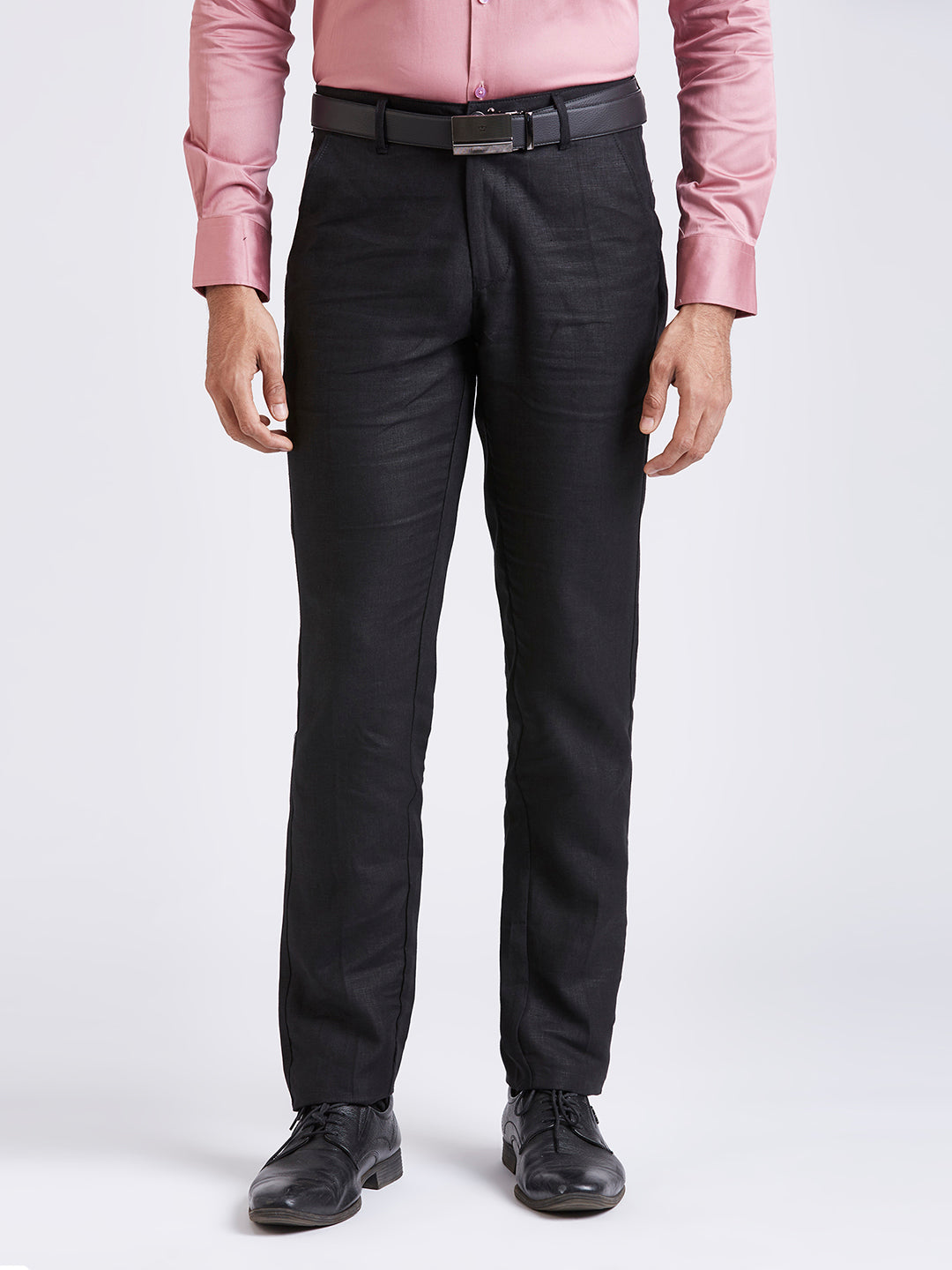 ACRO - PURE LINEN PANTS - BLACK