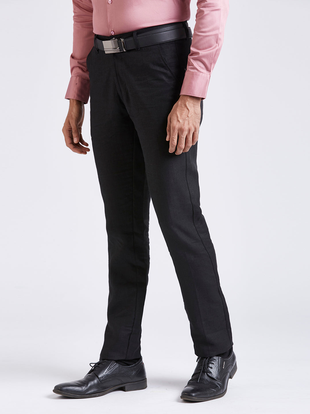 ACRO - PURE LINEN PANTS - BLACK