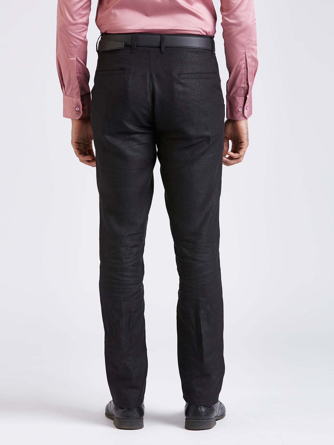ACRO - PURE LINEN PANTS - BLACK