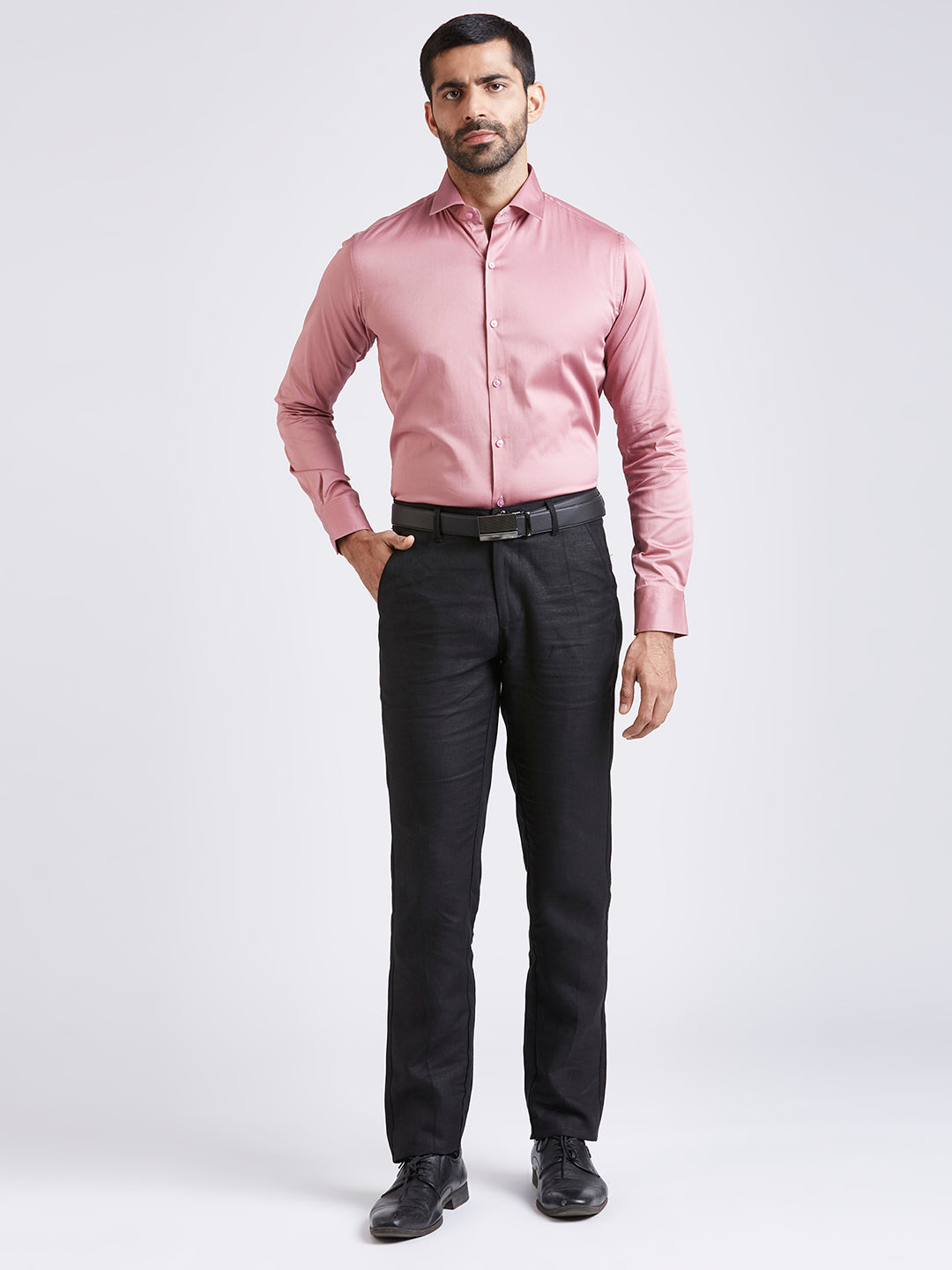 ACRO - PURE LINEN PANTS - BLACK