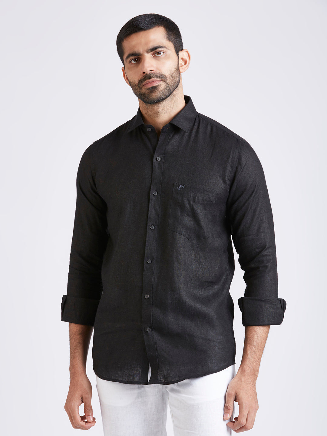 Black - Pure Linen Shirt