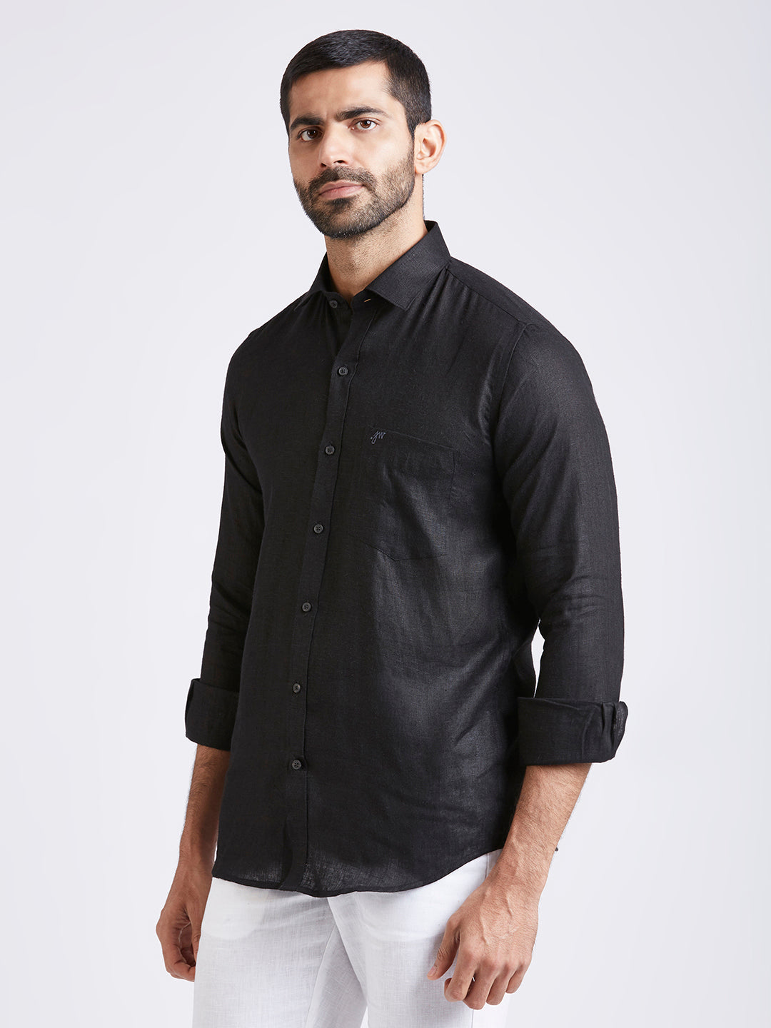 Black - Pure Linen Shirt
