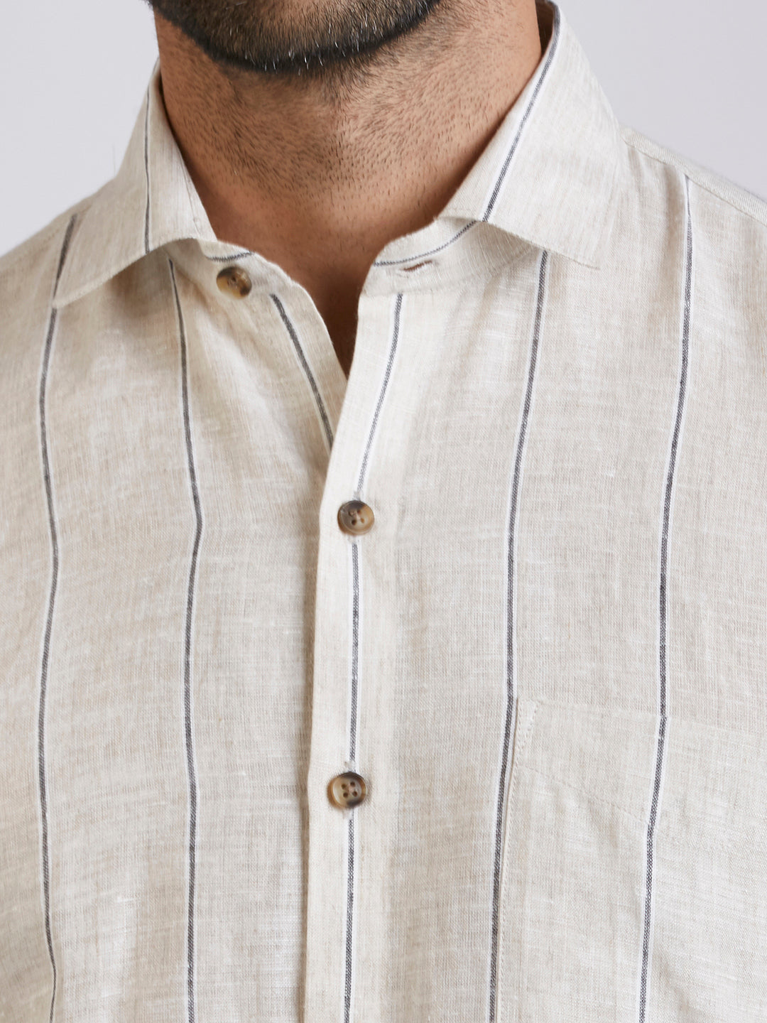 Slok - Pure Linen stripe shirt