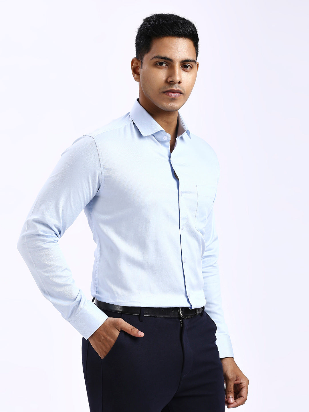 Cleek - Chevron Formal shirt - Blue