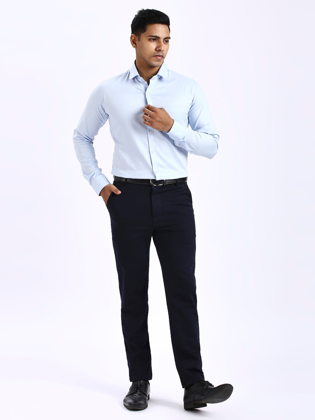 Cleek - Chevron Formal shirt - Blue