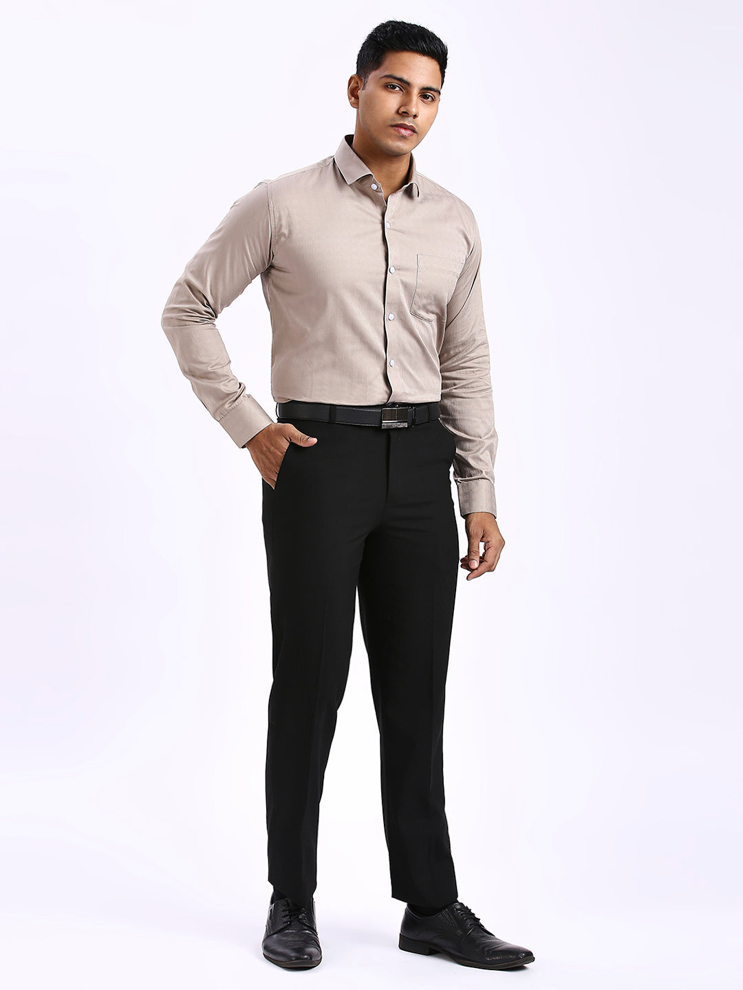 Drex - Self Checks shirt - Beige