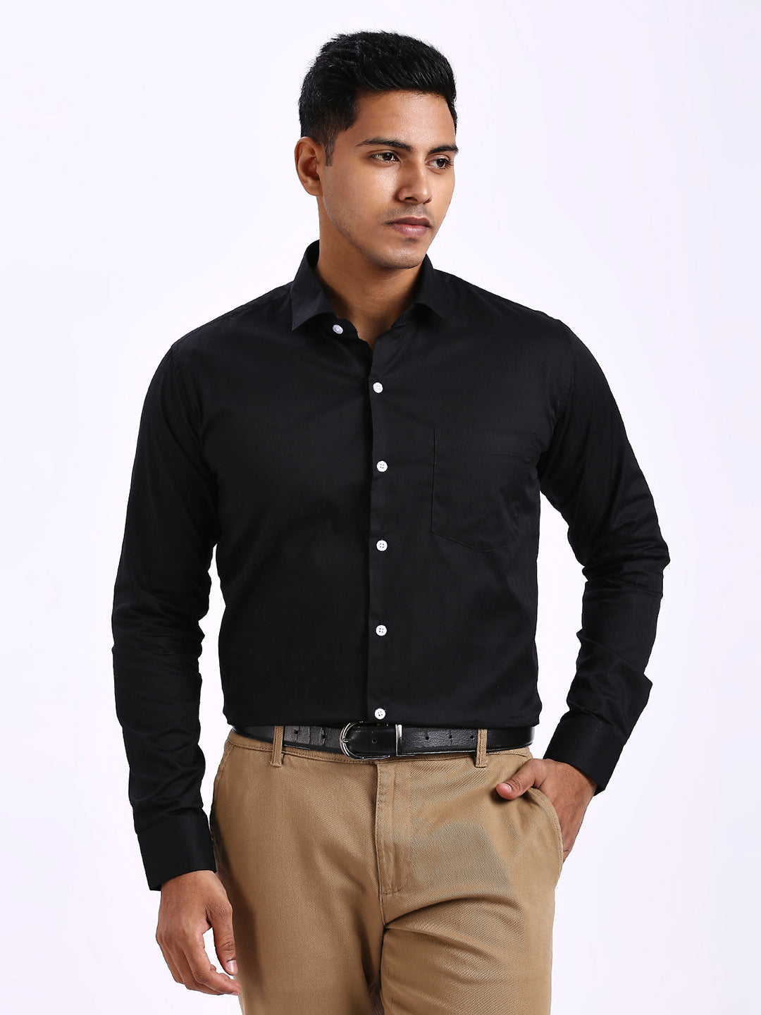 Drex - Self Checks shirt - Black