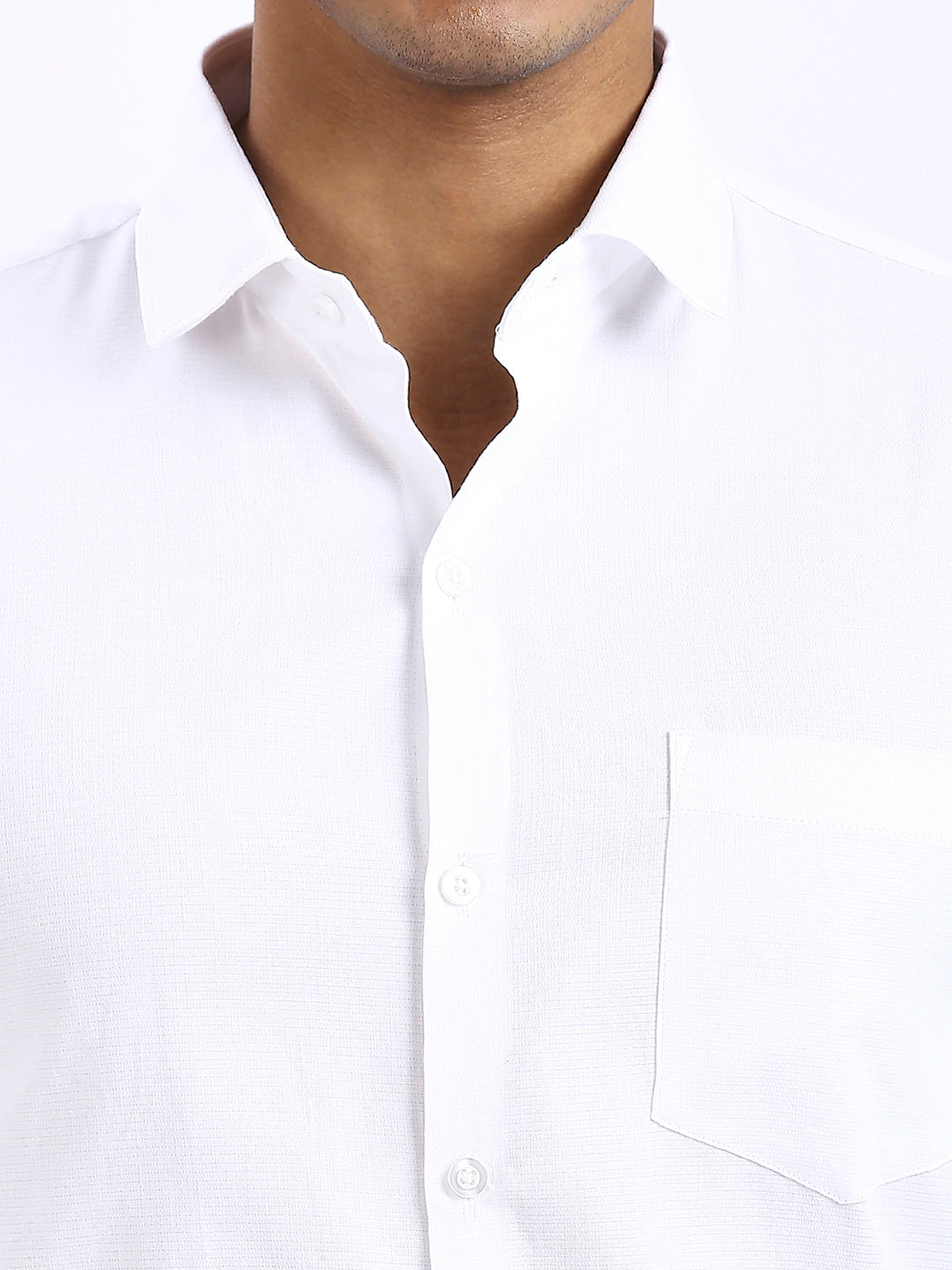 Denver - Classic Dobby Shirt - White