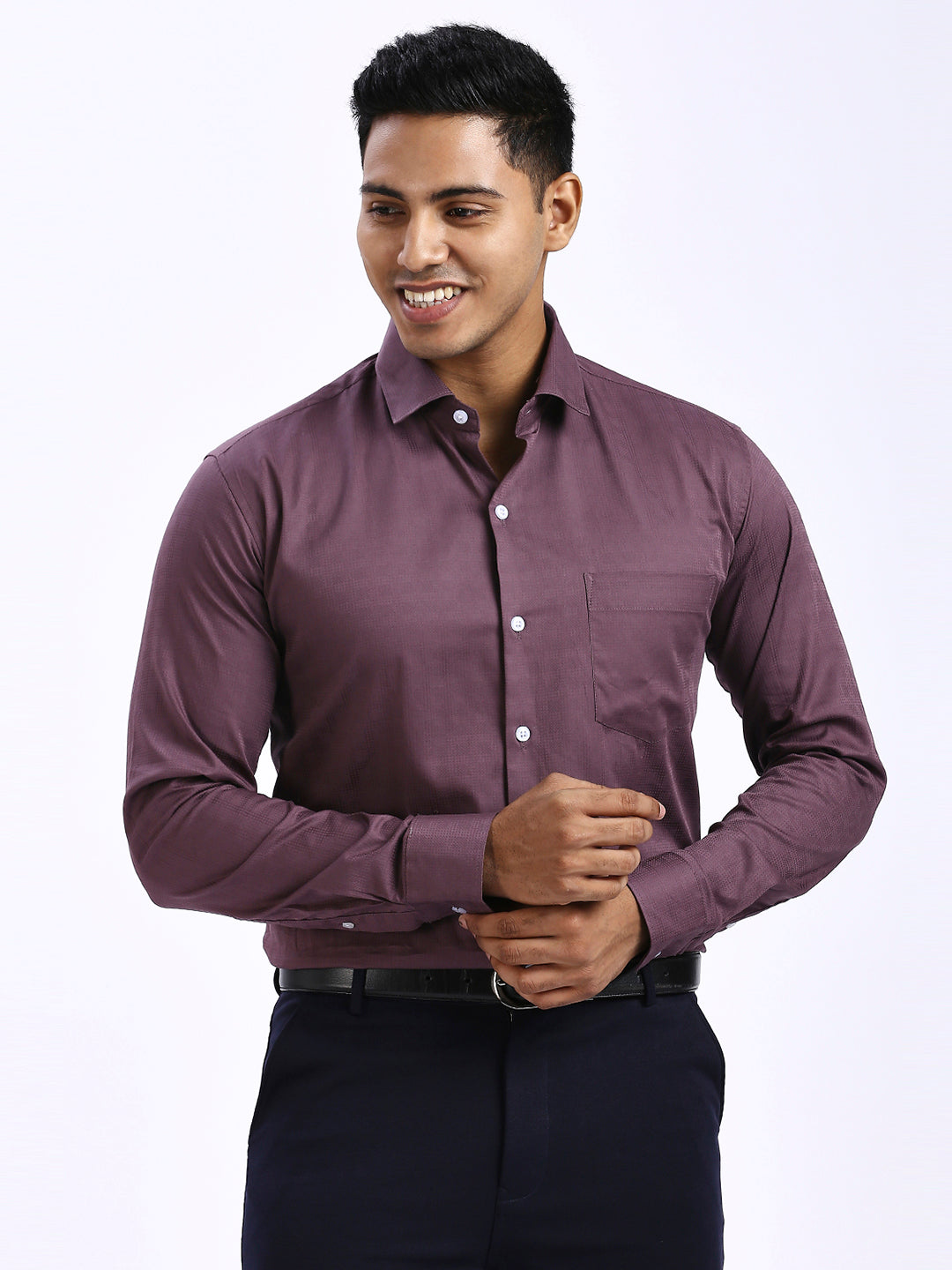 Drex - Self Checks shirt - Onion Pink