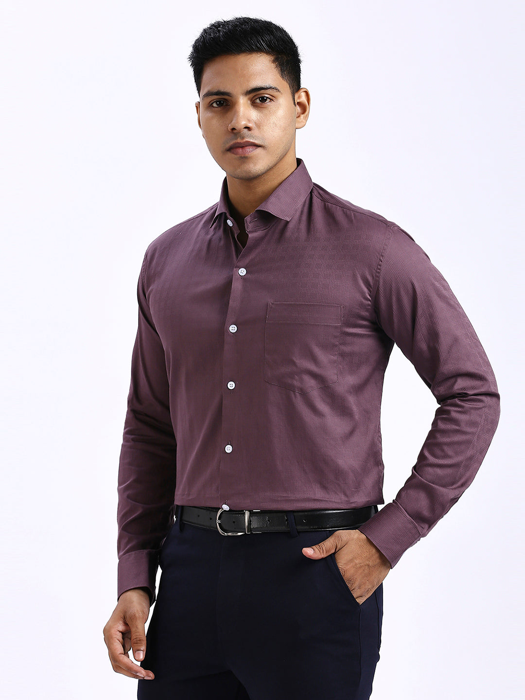 Drex - Self Checks shirt - Onion Pink