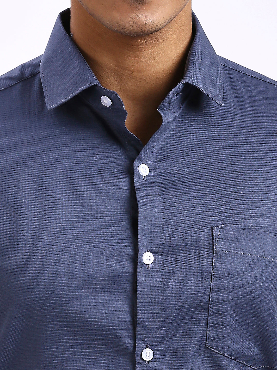Denver - Classic Dobby Shirt - Cobalt