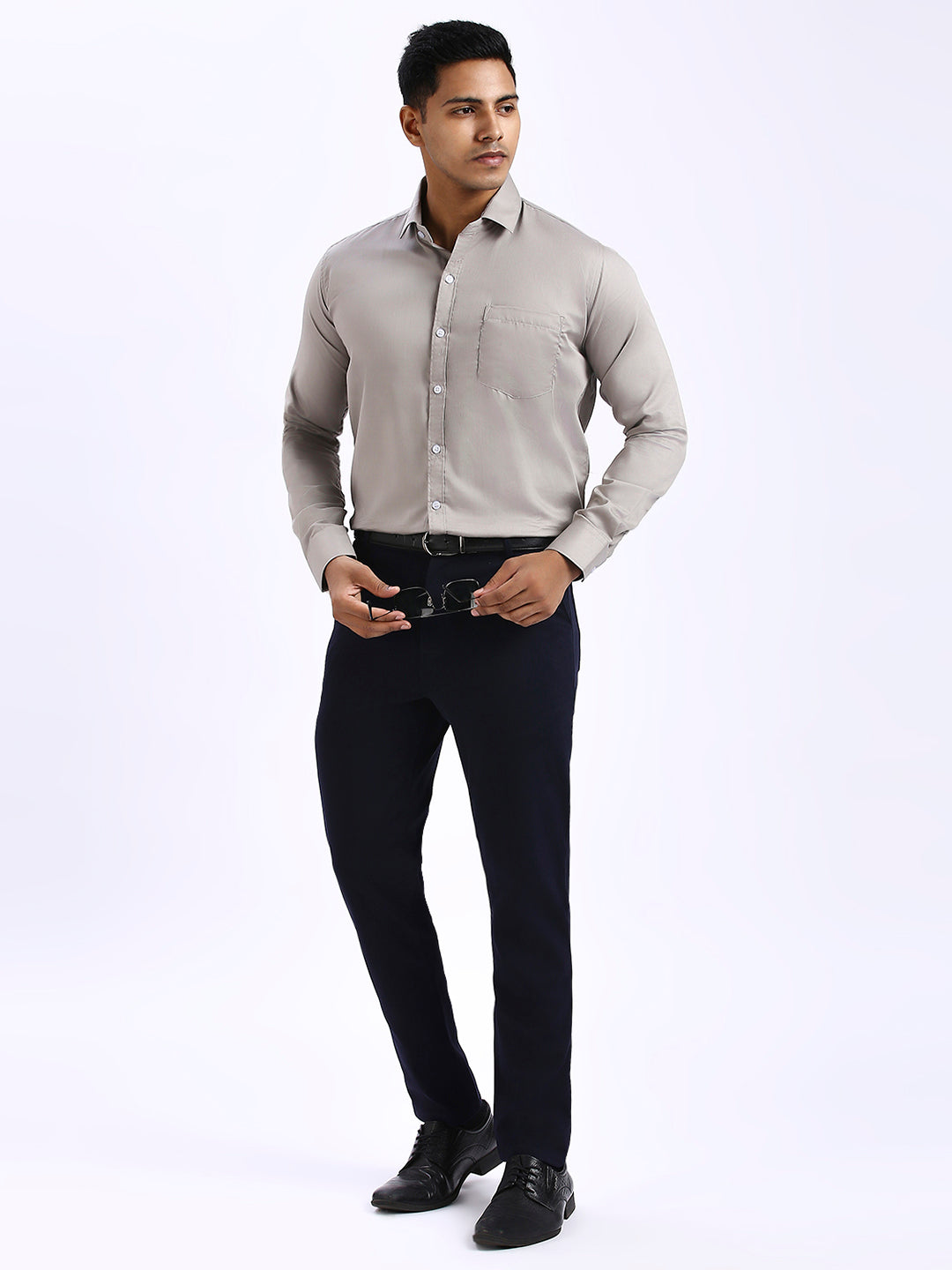 Cleek - Chevron Formal shirt - Grey