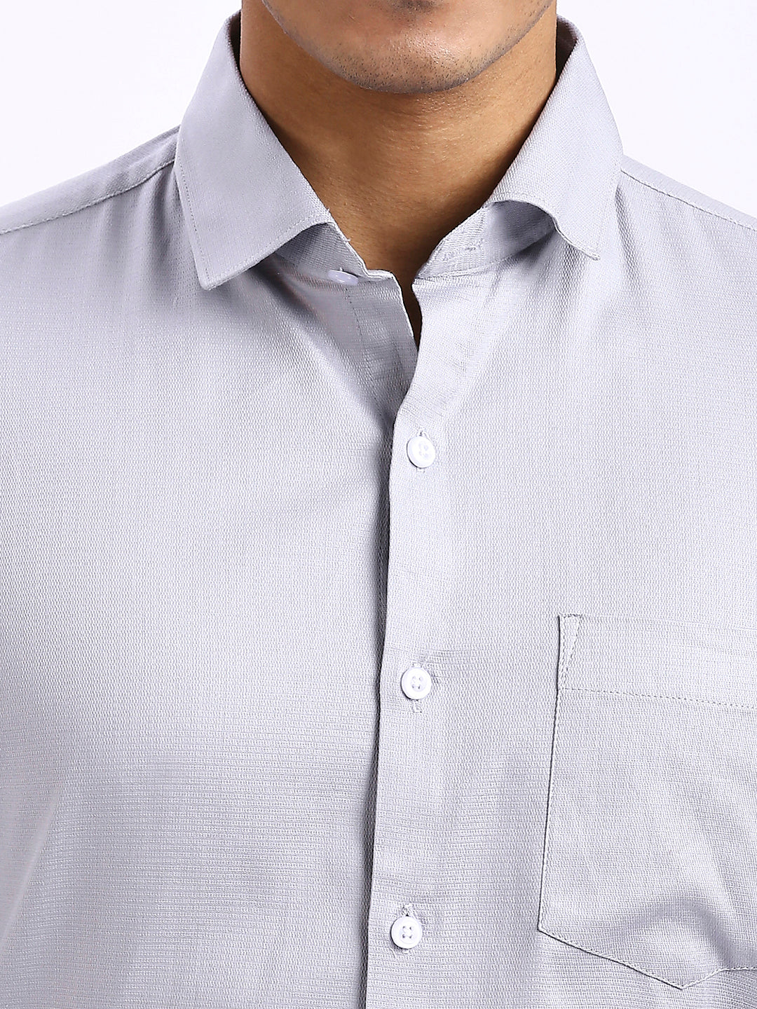 Denver - Classic Dobby Shirt - Grey