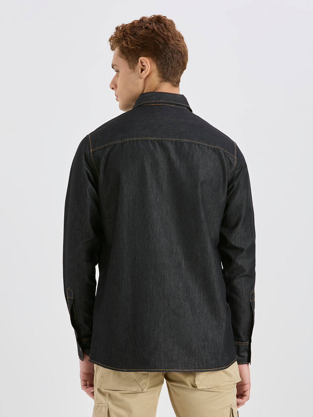 Charcoal Stitch Denim Shirt