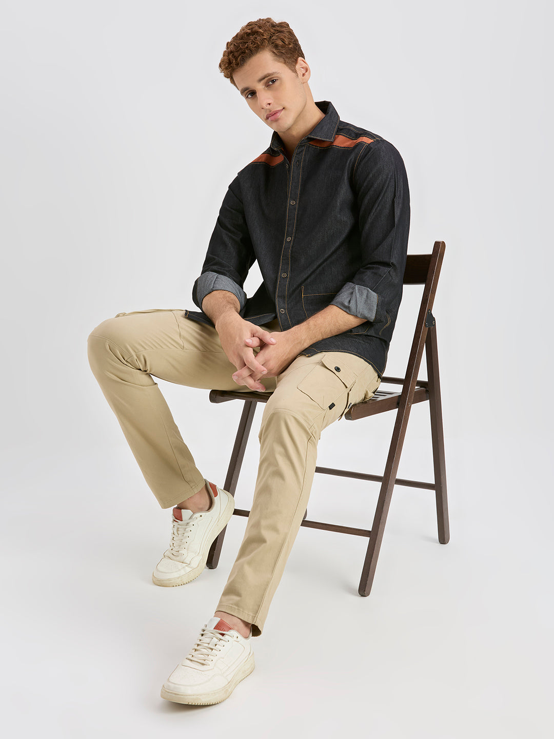 Charcoal Stitch Denim Shirt