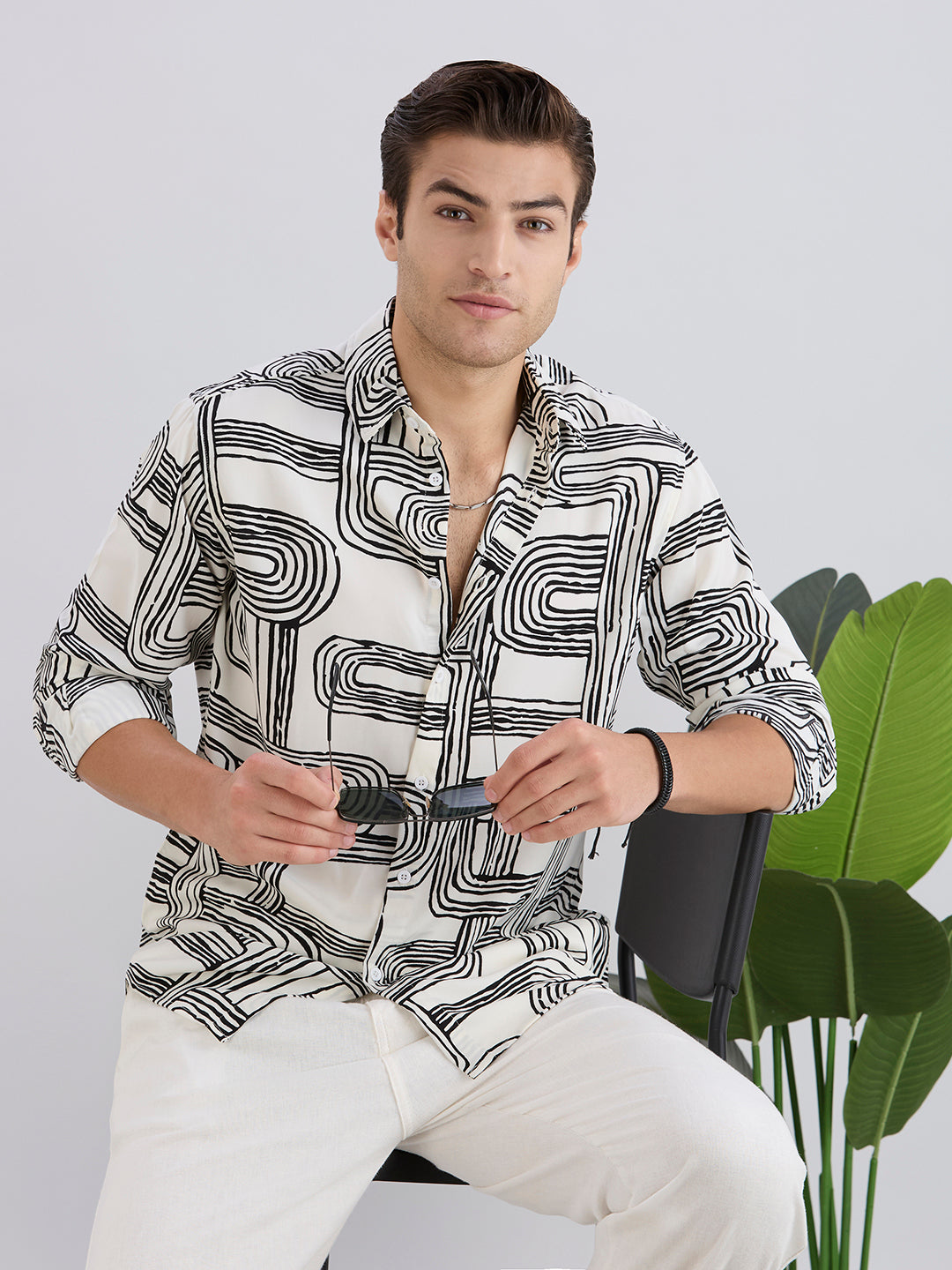 Chromatic Printed Shirt - White