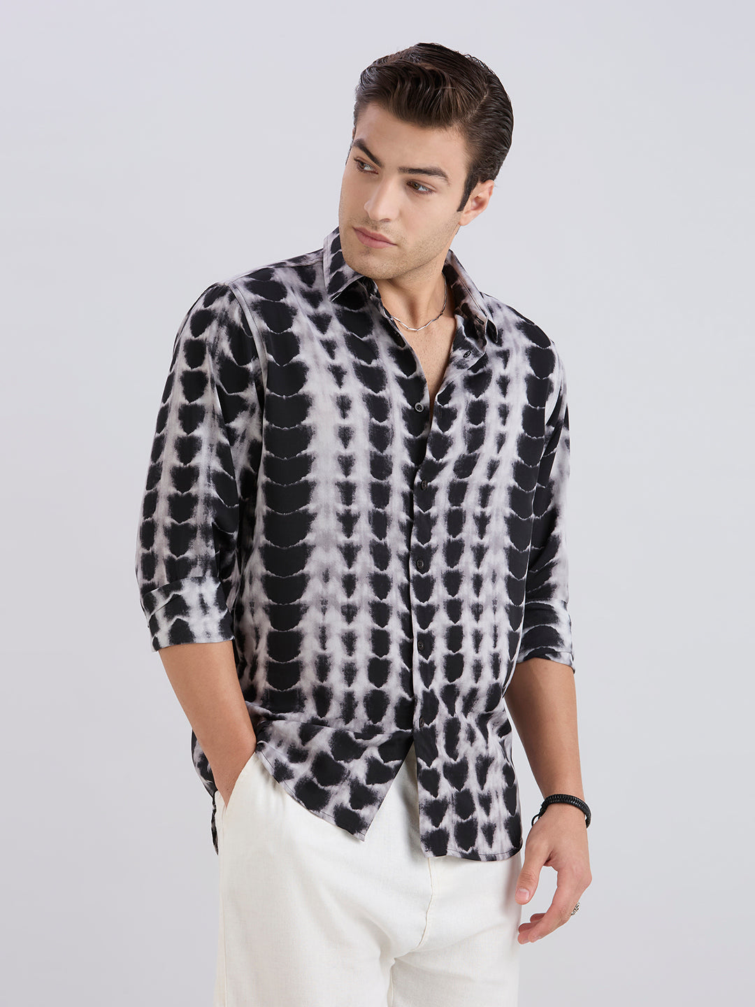 Scales Printed Shirt - White
