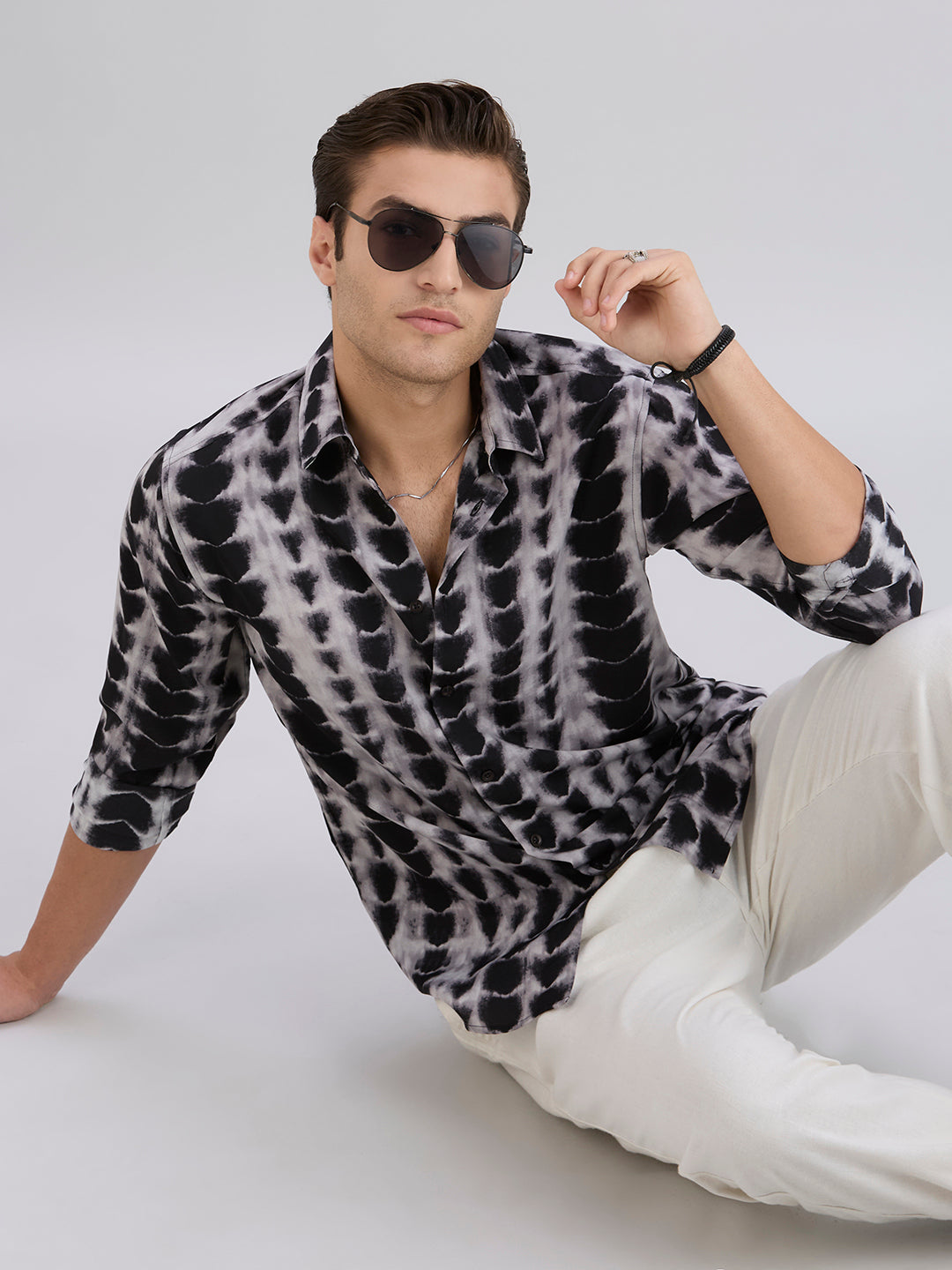 Scales Printed Shirt - White