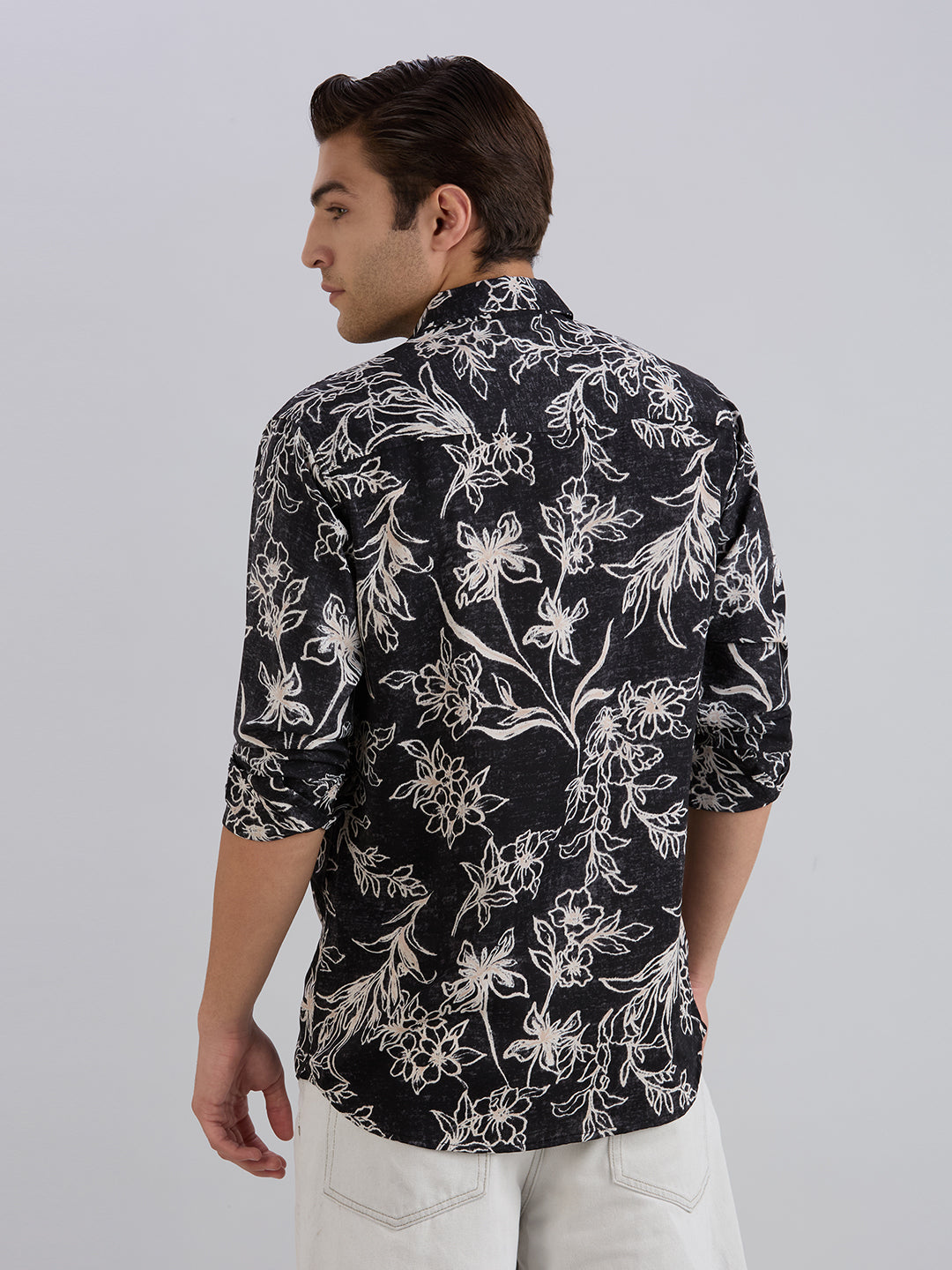 Bloom Printed Shirt - Black