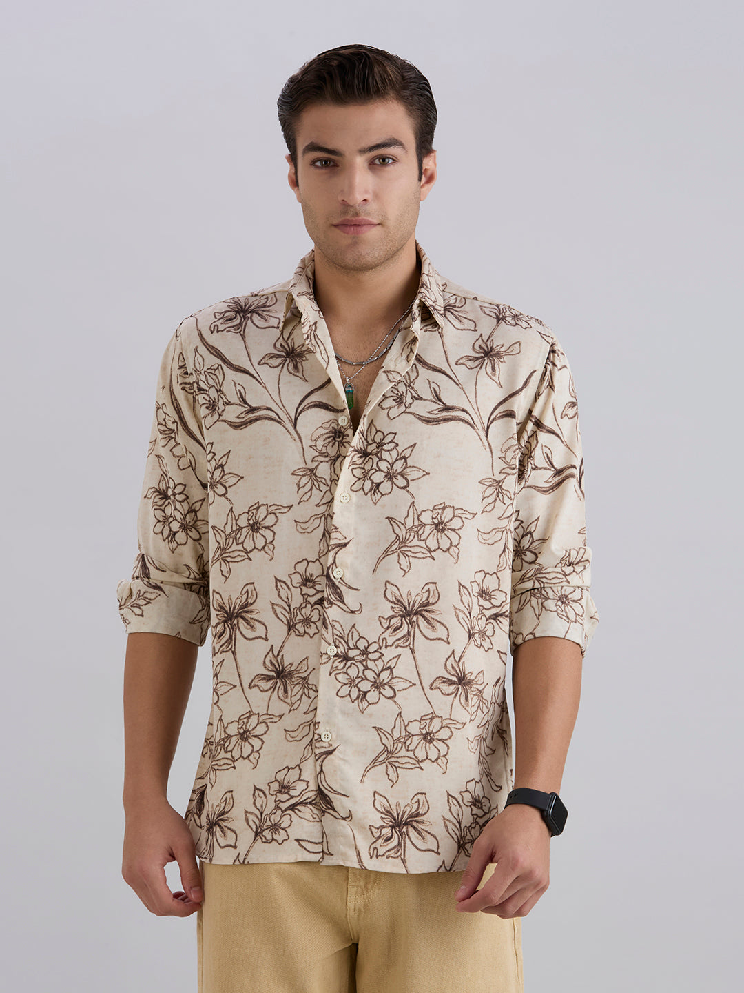 Bloom Printed Shirt - Cream