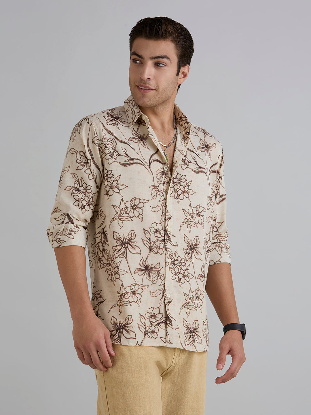 Bloom Printed Shirt - Cream