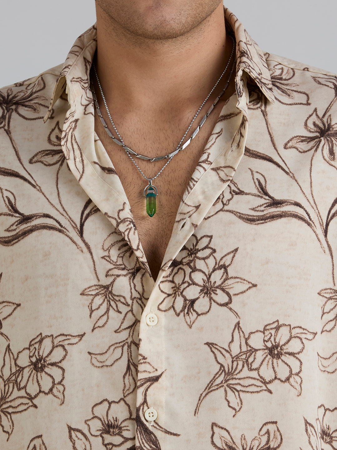 Bloom Printed Shirt - Cream