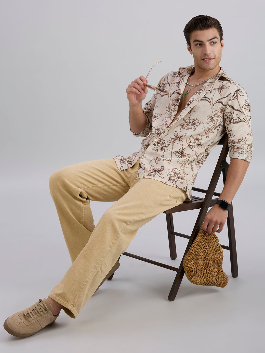 Bloom Printed Shirt - Cream