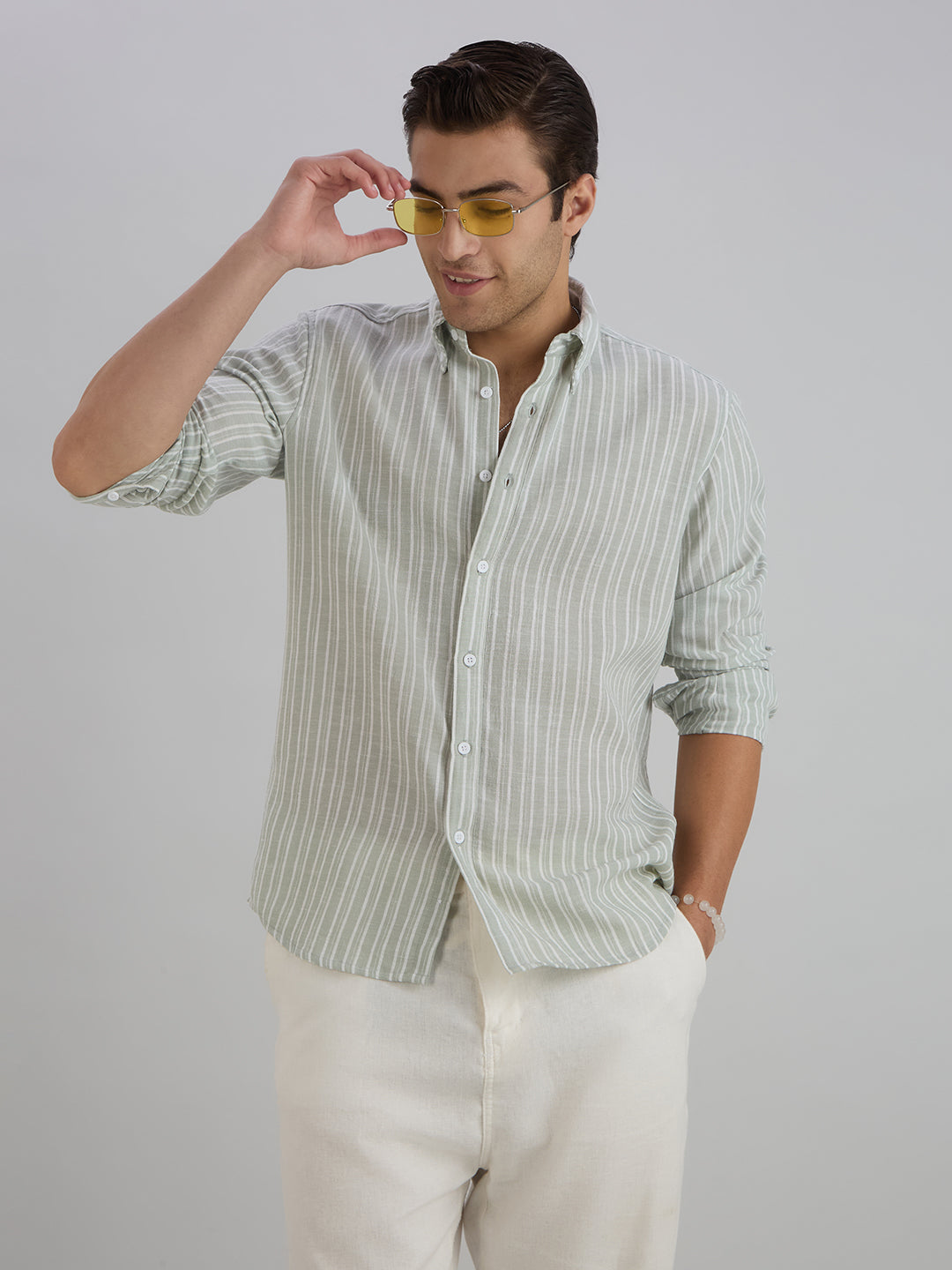 Horizon Stripes Shirt - Green