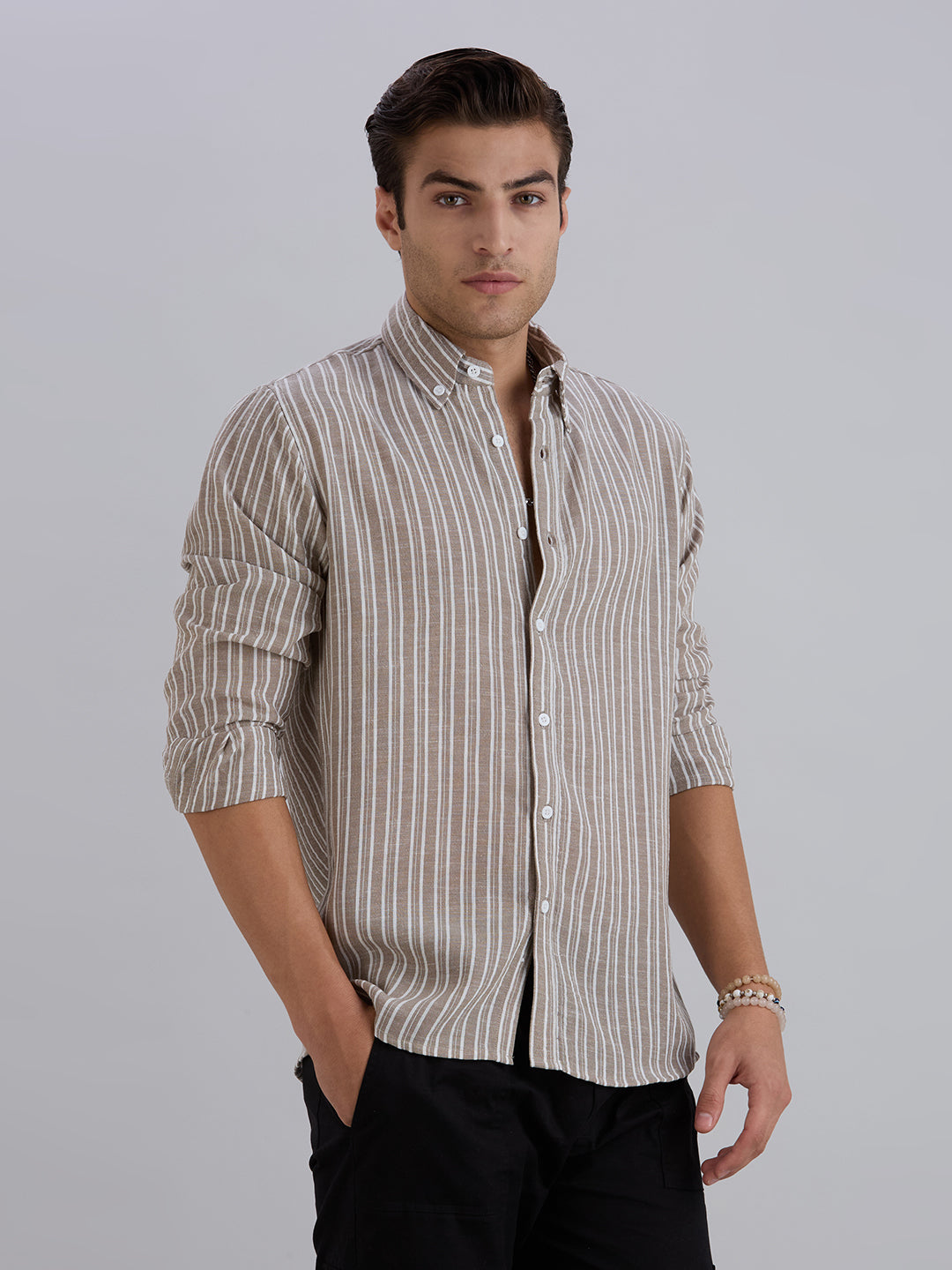 Horizon Stripes Shirt - Brown