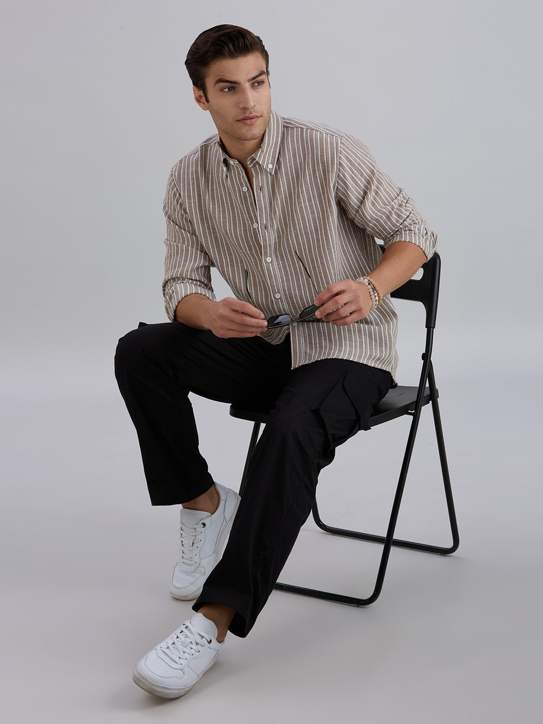 Horizon Stripes Shirt - Brown