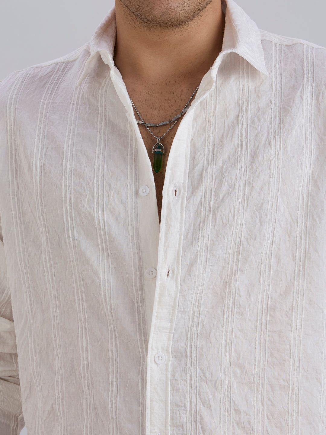 Crux Textured Shirt - White