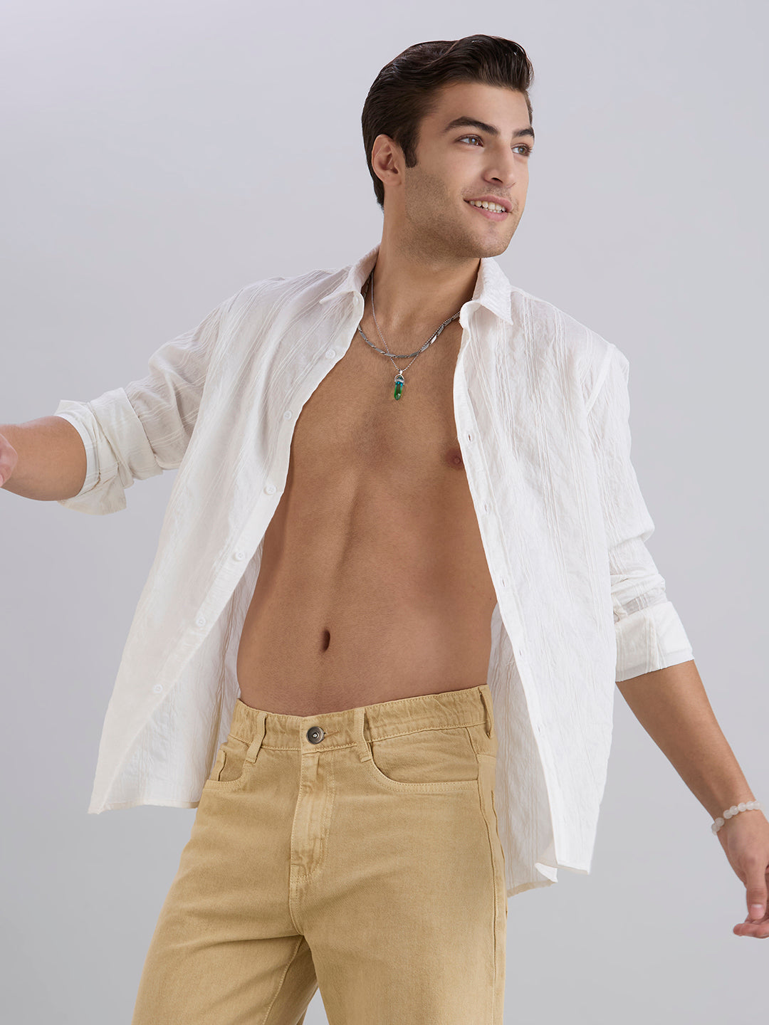 Crux Textured Shirt - White