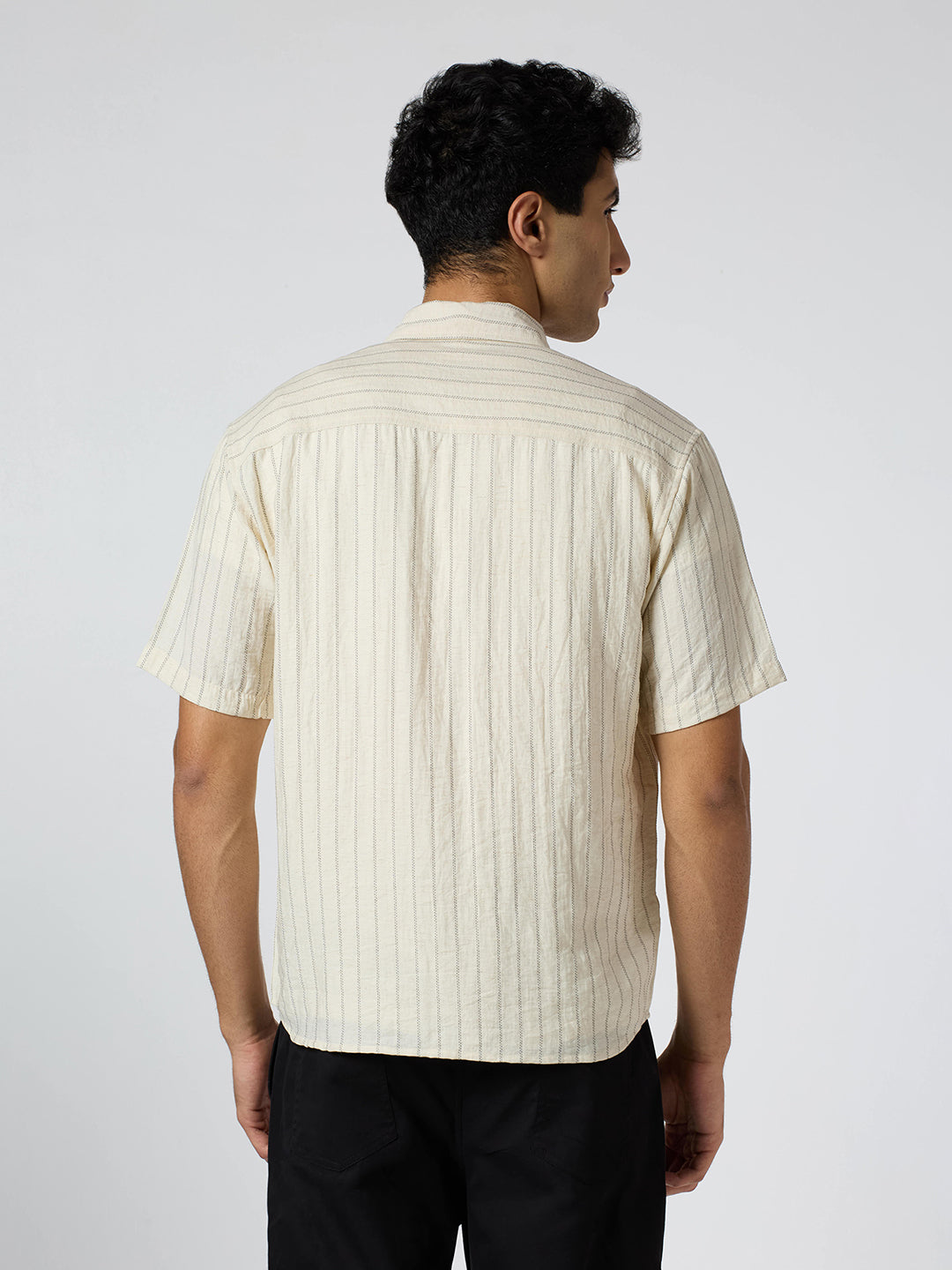 Ripple Half-Sleeves shirt - Cream