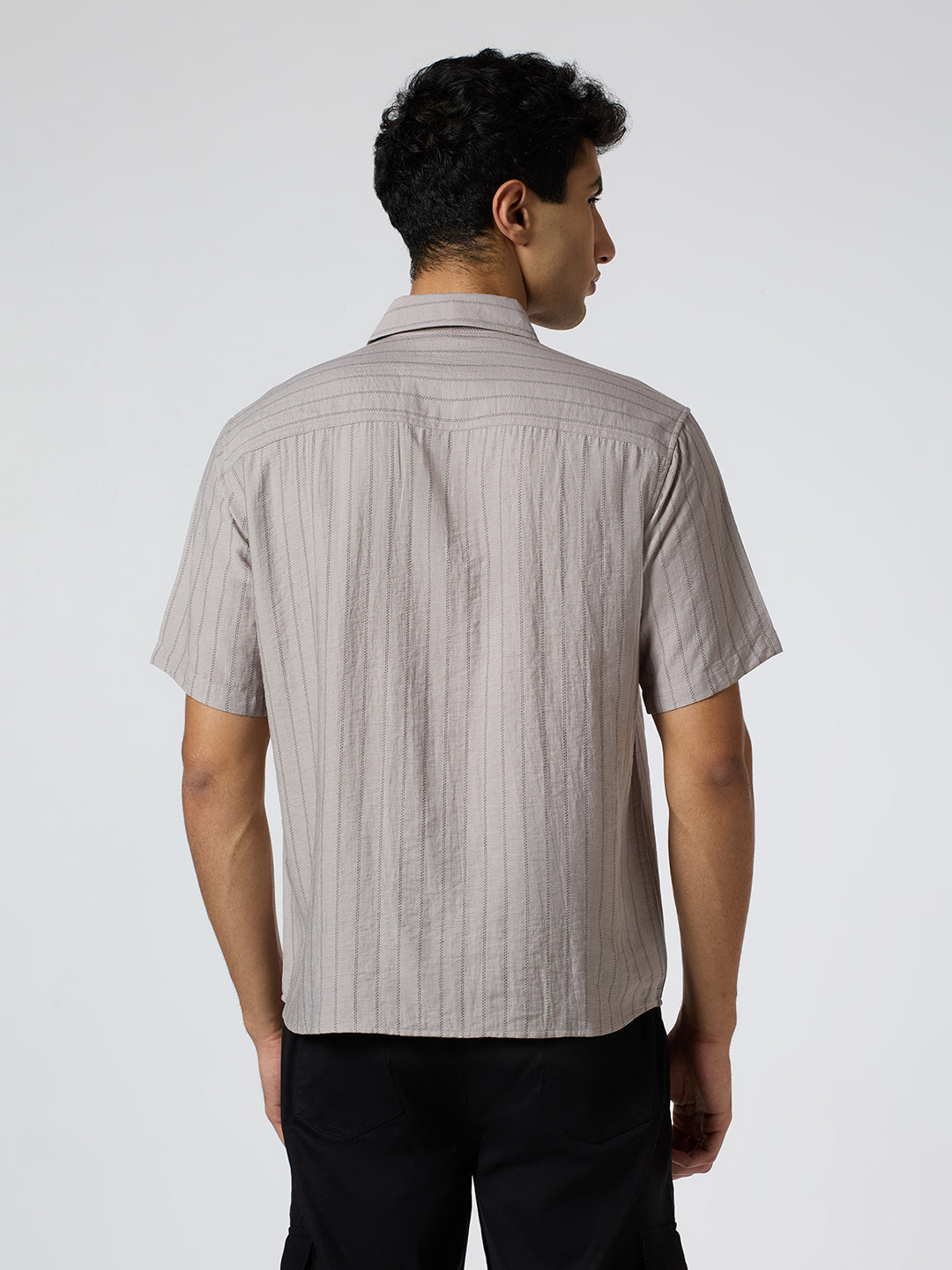 Ripple Half-Sleeves shirt - Grey