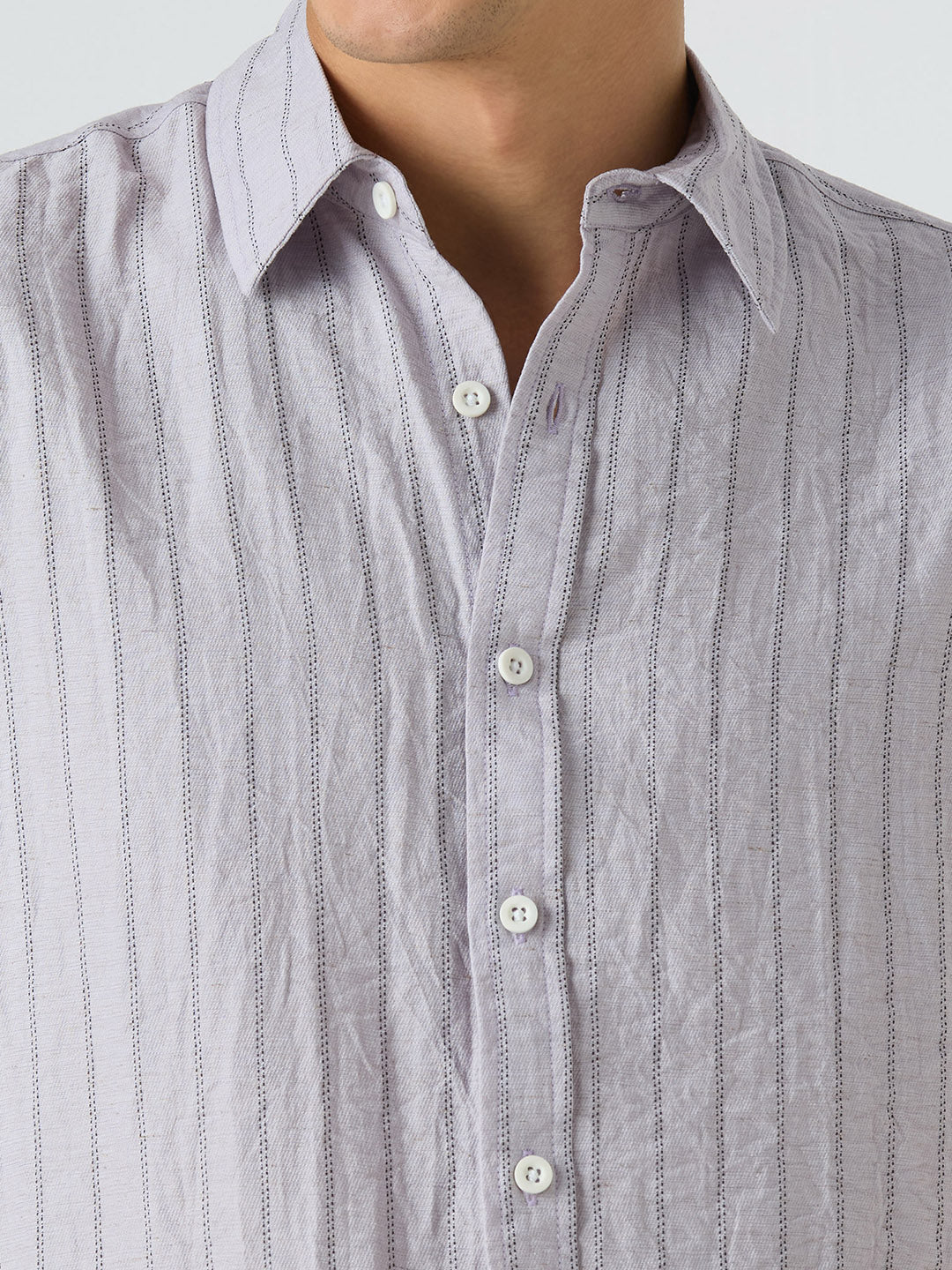 Ripple Half-Sleeves shirt - Lavender