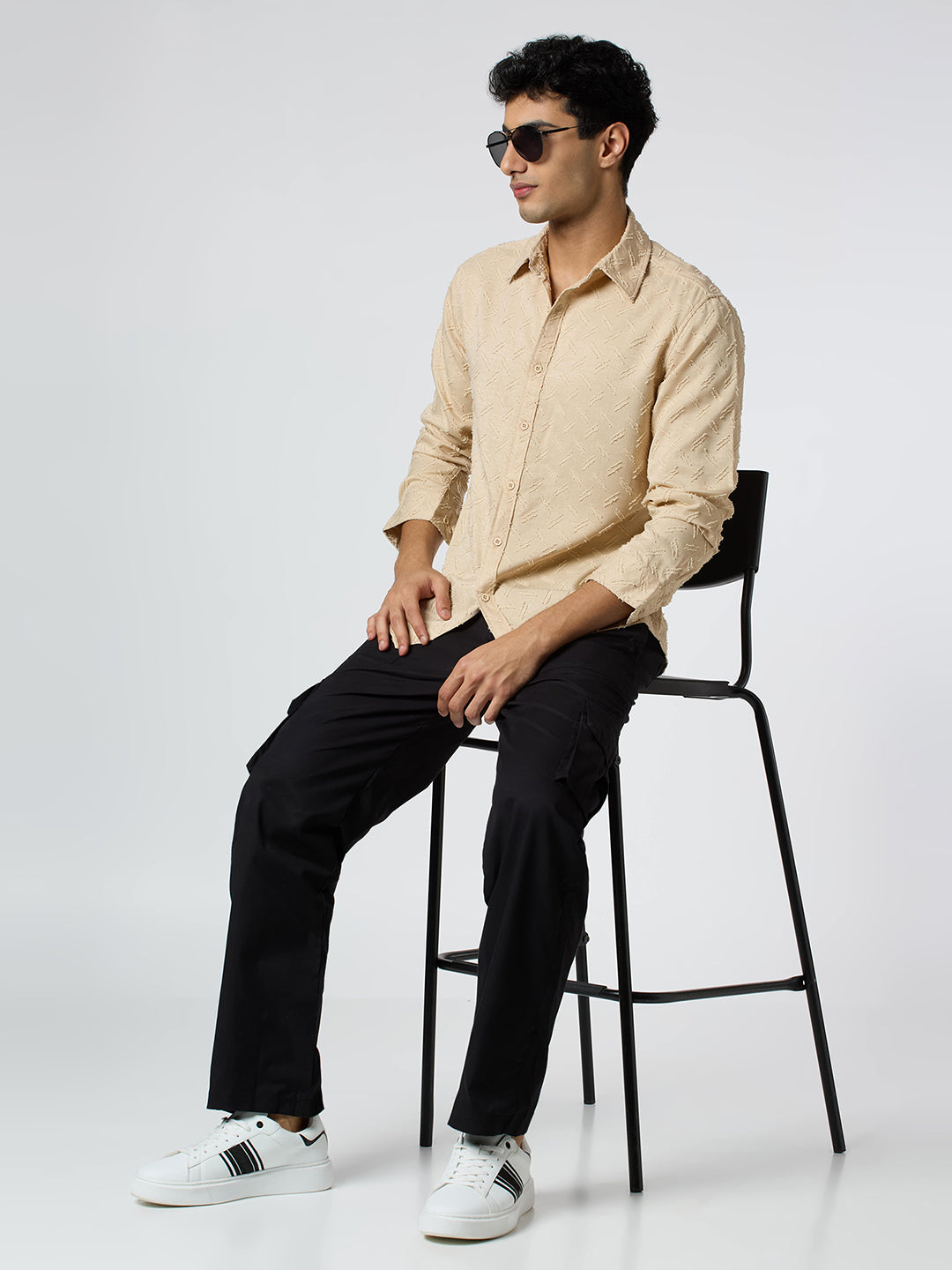 Sandwave Textured Shirt - Beige