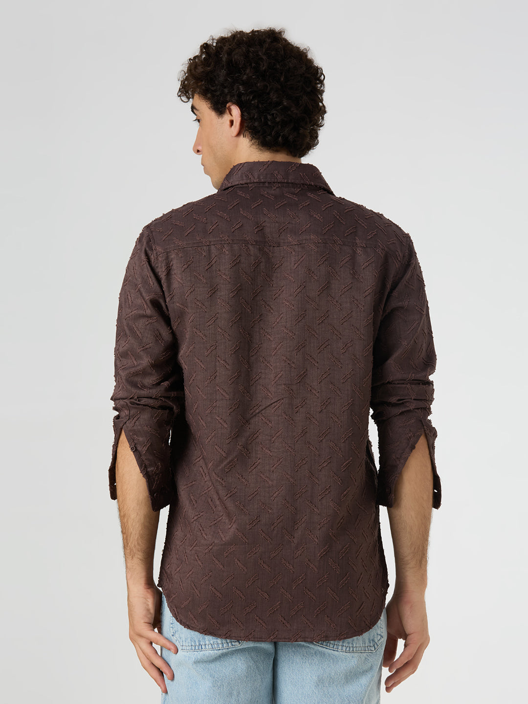 Sandwave Textured Shirt - Brown