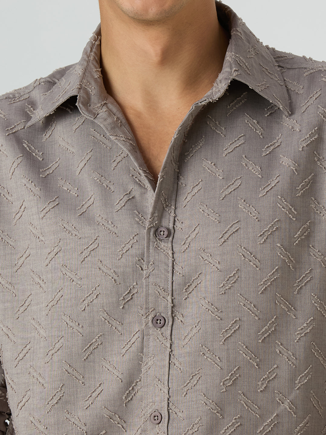 Sandwave Textured Shirt - Grey
