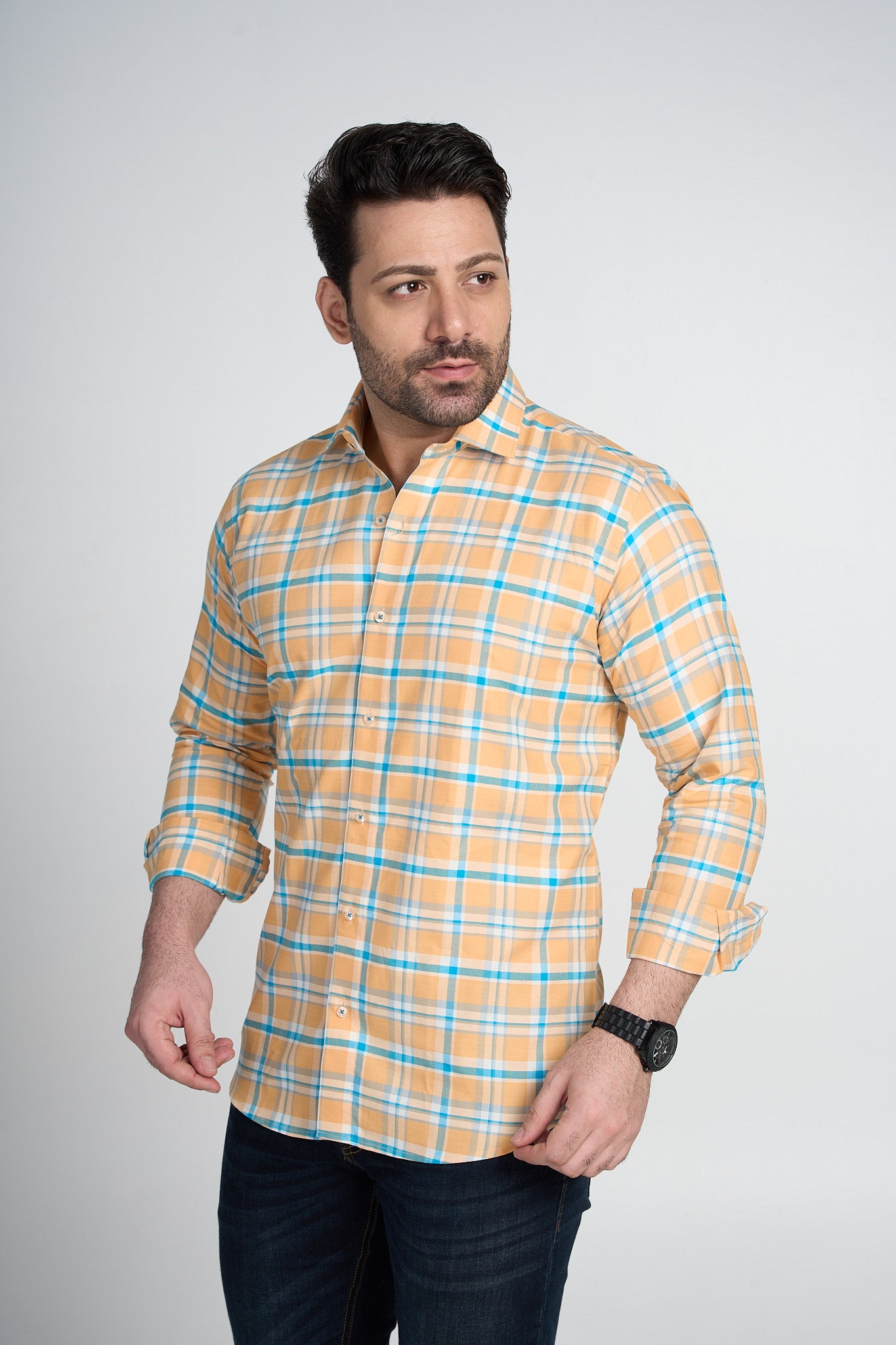 Glenford - Oxford Slim Fit Checkered Shirt