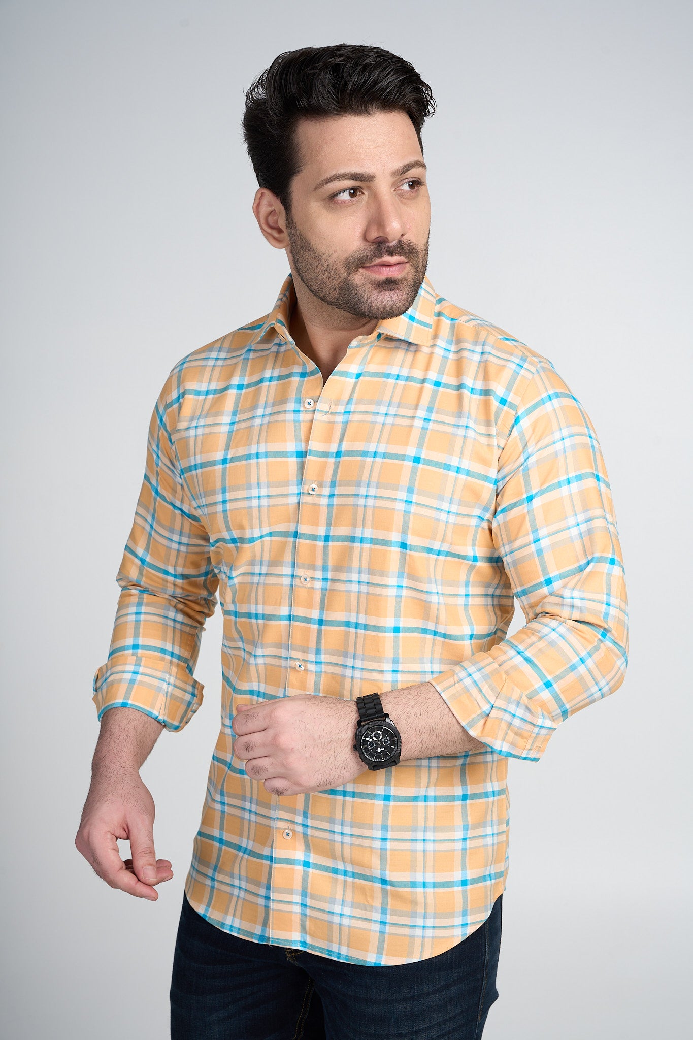 Glenford - Oxford Slim Fit Checkered Shirt