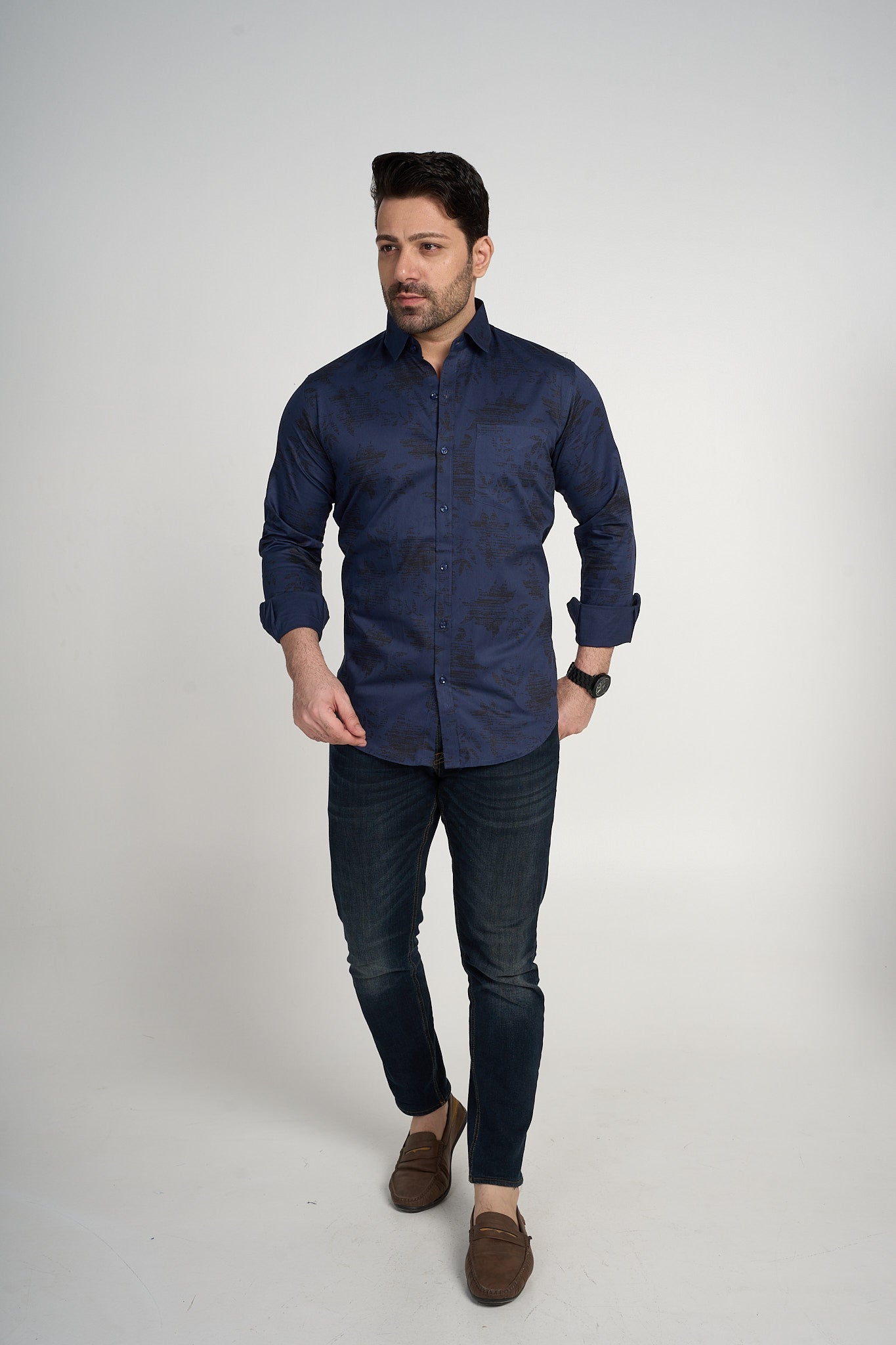 Alcyone - Printed Slim Fit shirt