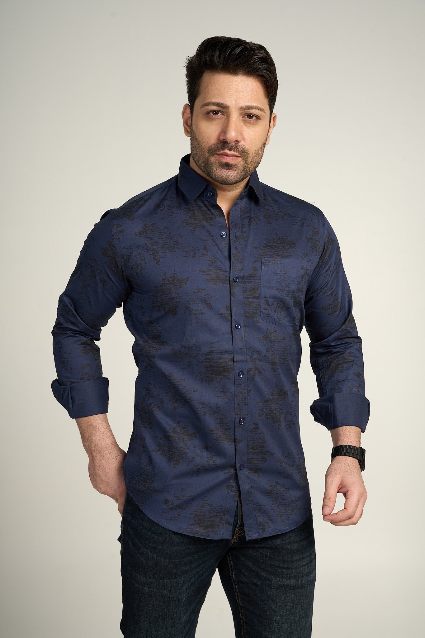 Alcyone - Printed Slim Fit shirt