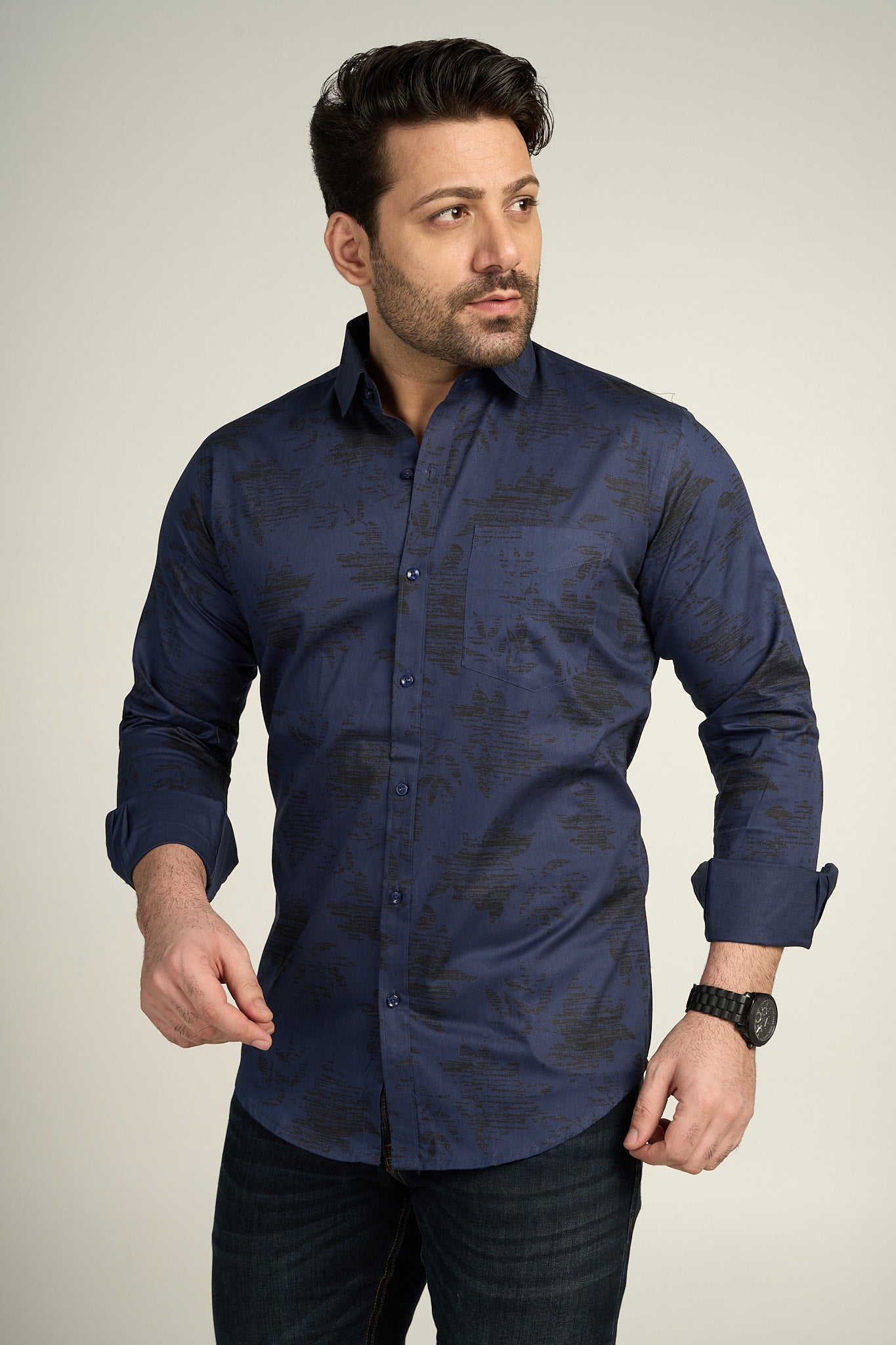 Alcyone - Printed Slim Fit shirt